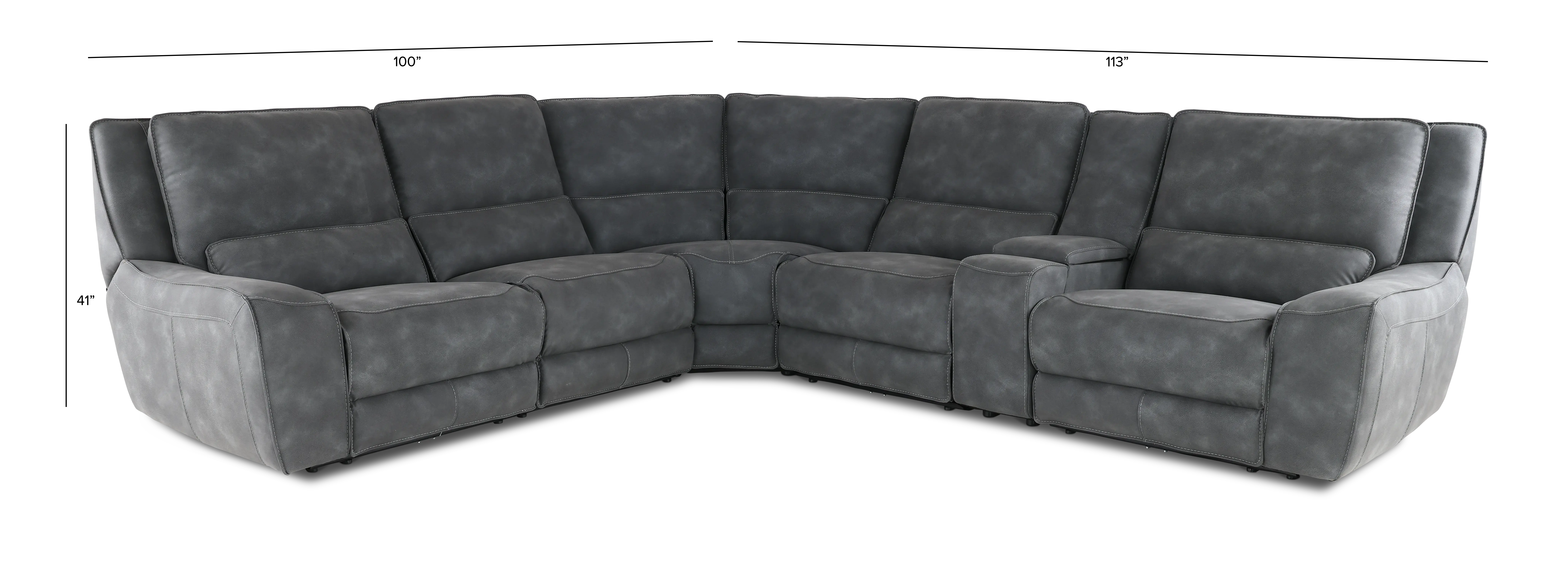 Sauvage Cobalt 6 Piece Power Reclining Sectional-3