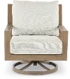 Monterey Natural and Beige Patio Swivel Lounge Chair