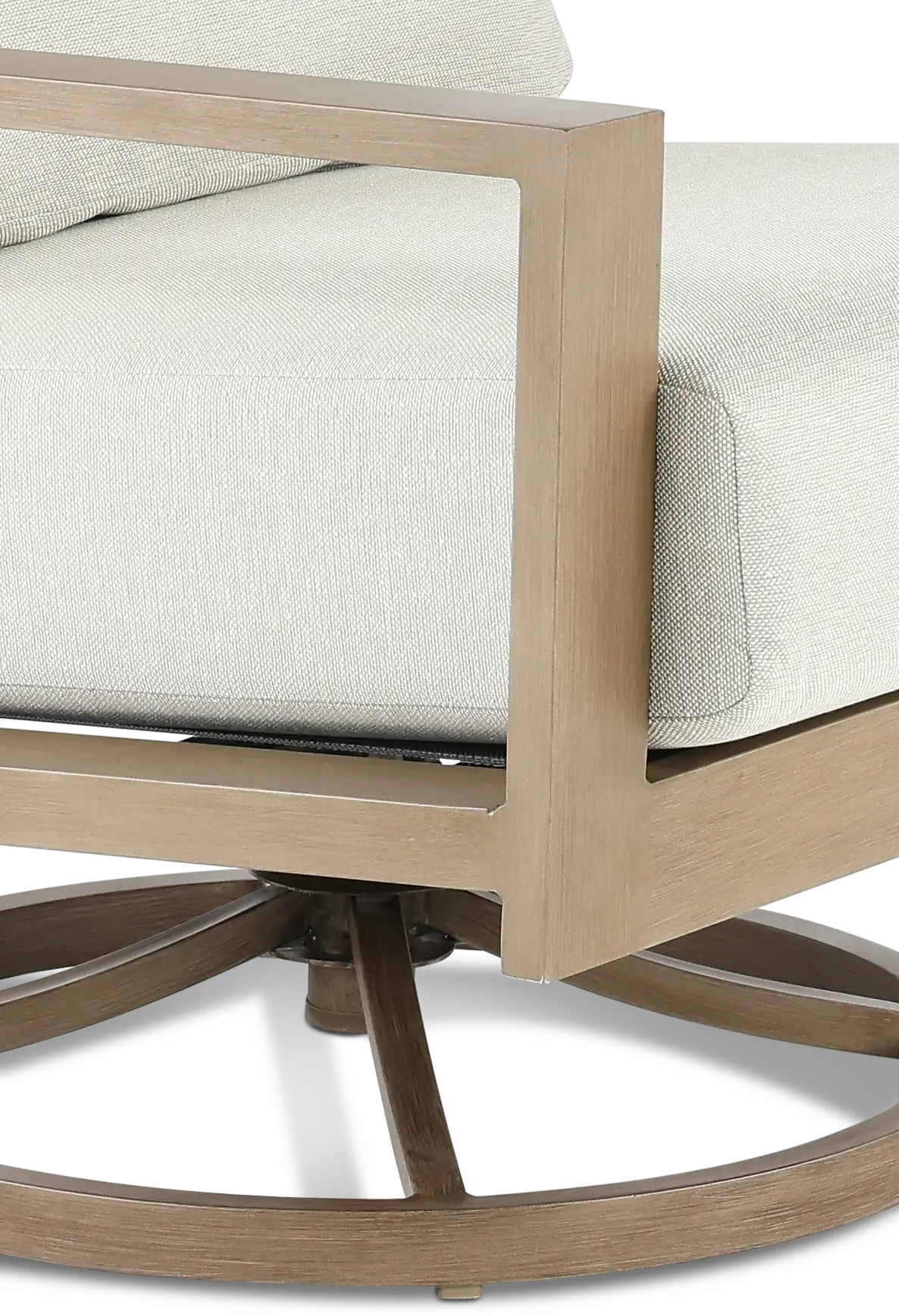 Monterey Natural and Beige Patio Swivel Lounge Chair-7