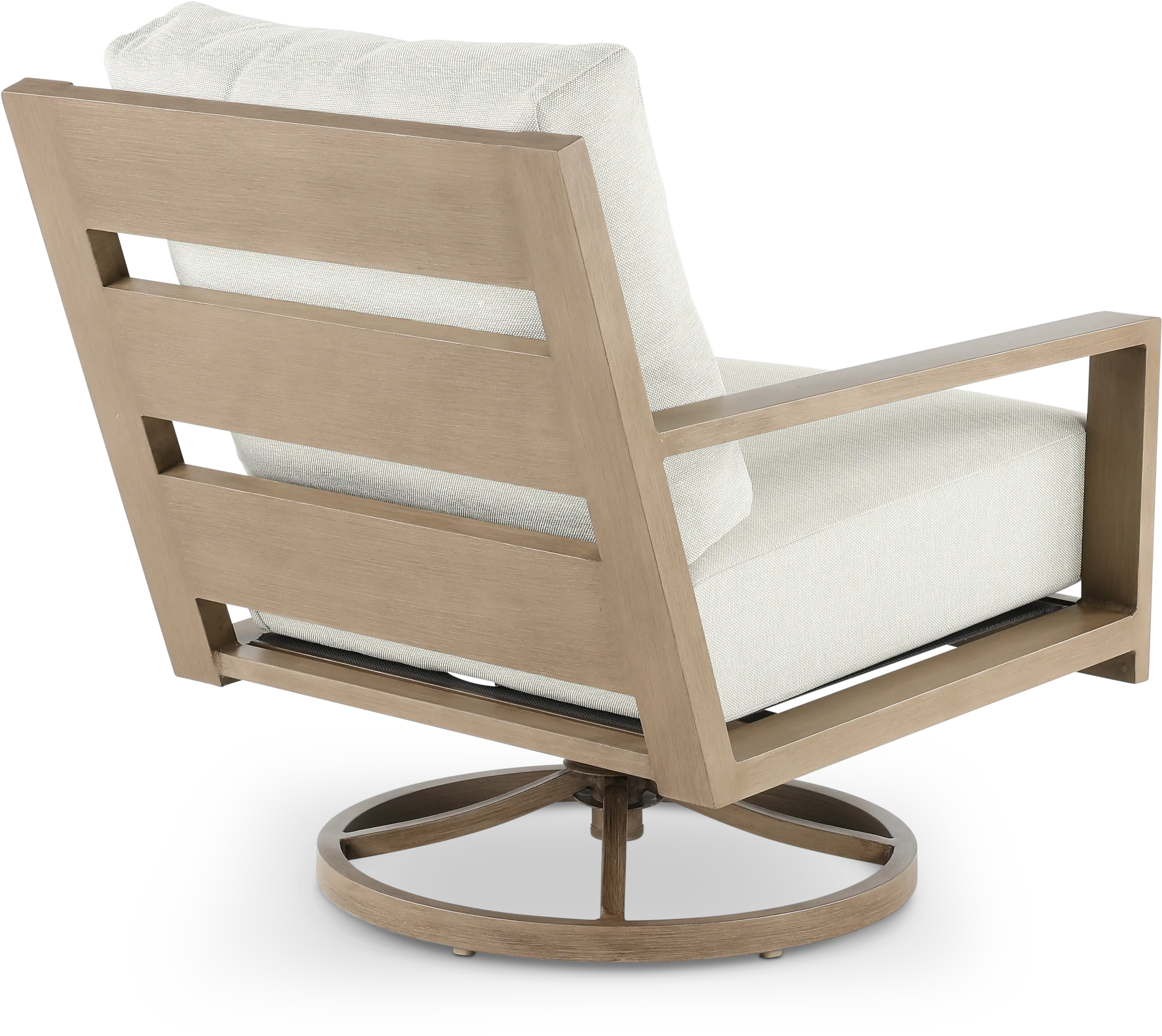 Monterey Natural and Beige Patio Swivel Lounge Chair-8
