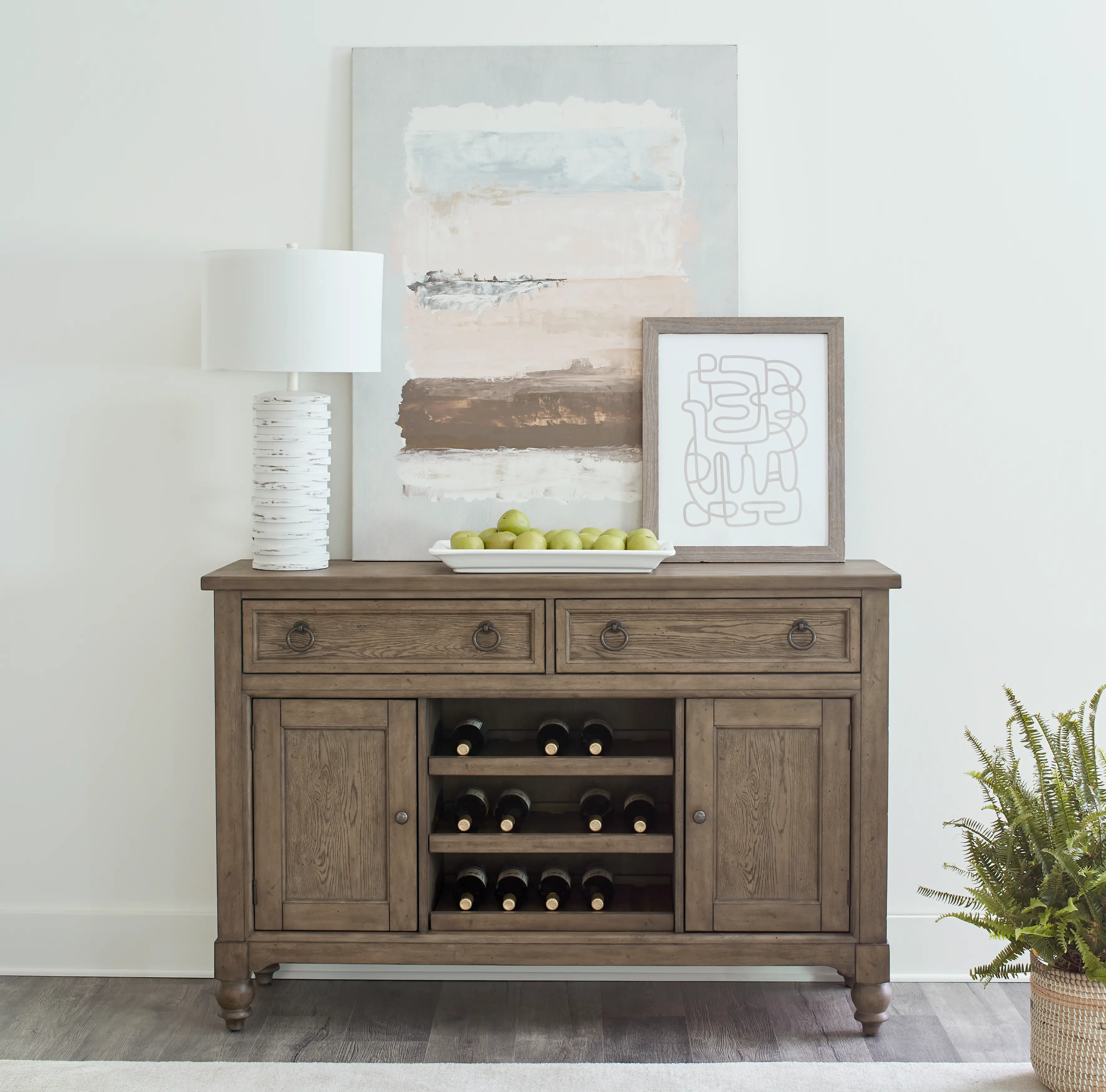 615-CB6040 Americana Farmhouse Taupe Buffet-1