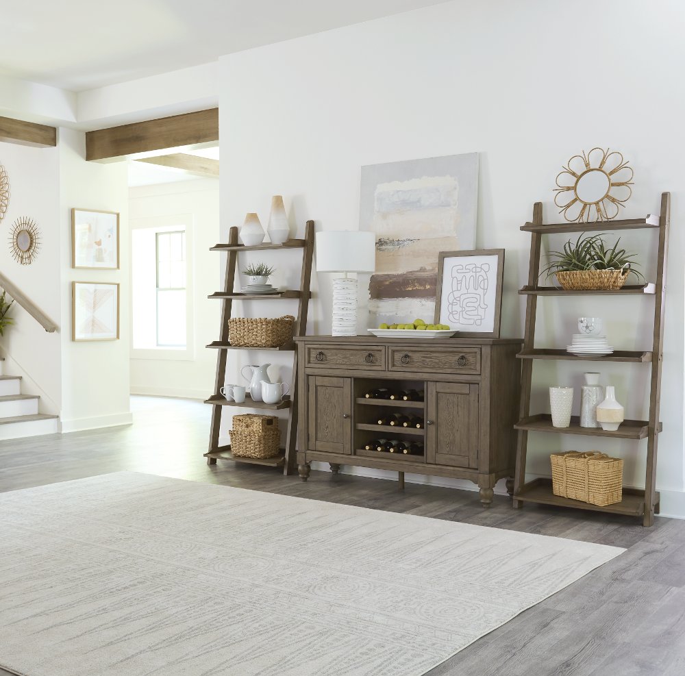 Americana Farmhouse Buffet and Piers 3 Piece Set