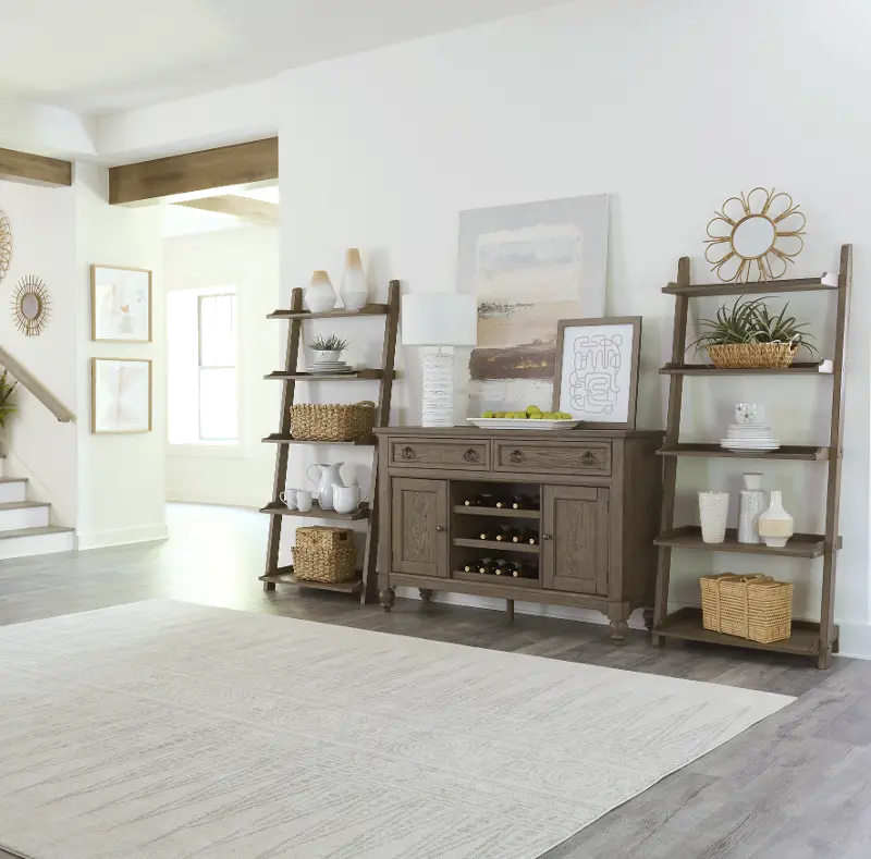 Americana Farmhouse Buffet and Piers 3 Piece Set
