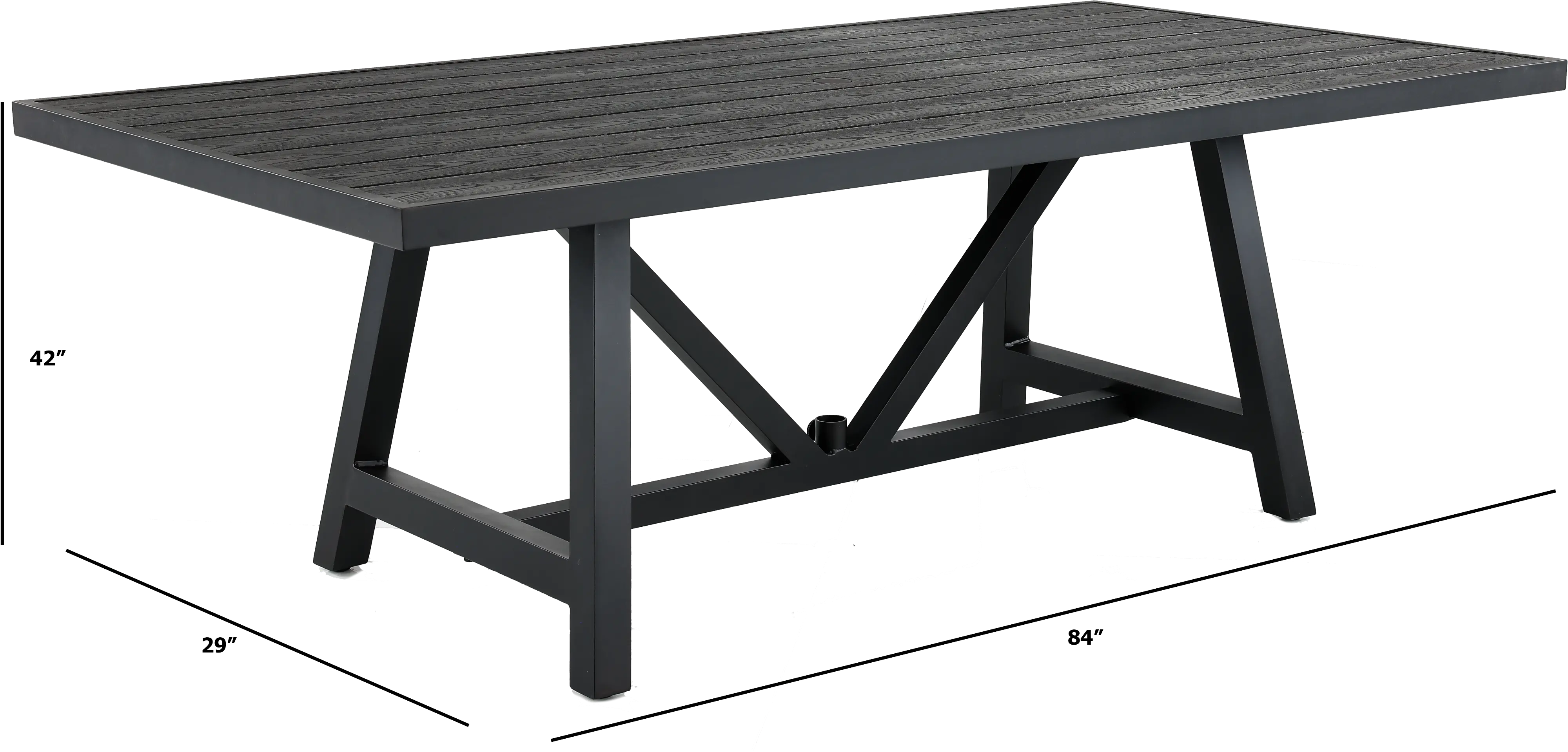 Sunset Black Patio Dining Table-3