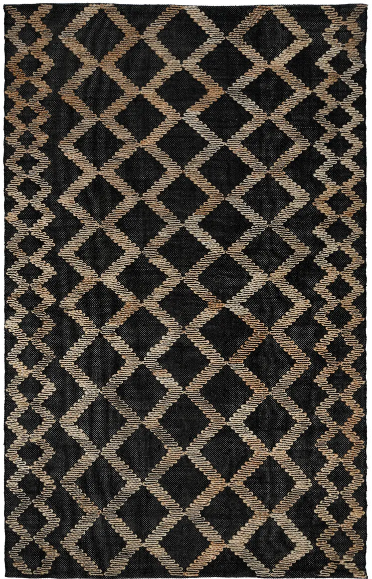 Gobi 8 x 10 Natural Black Area Rug-1