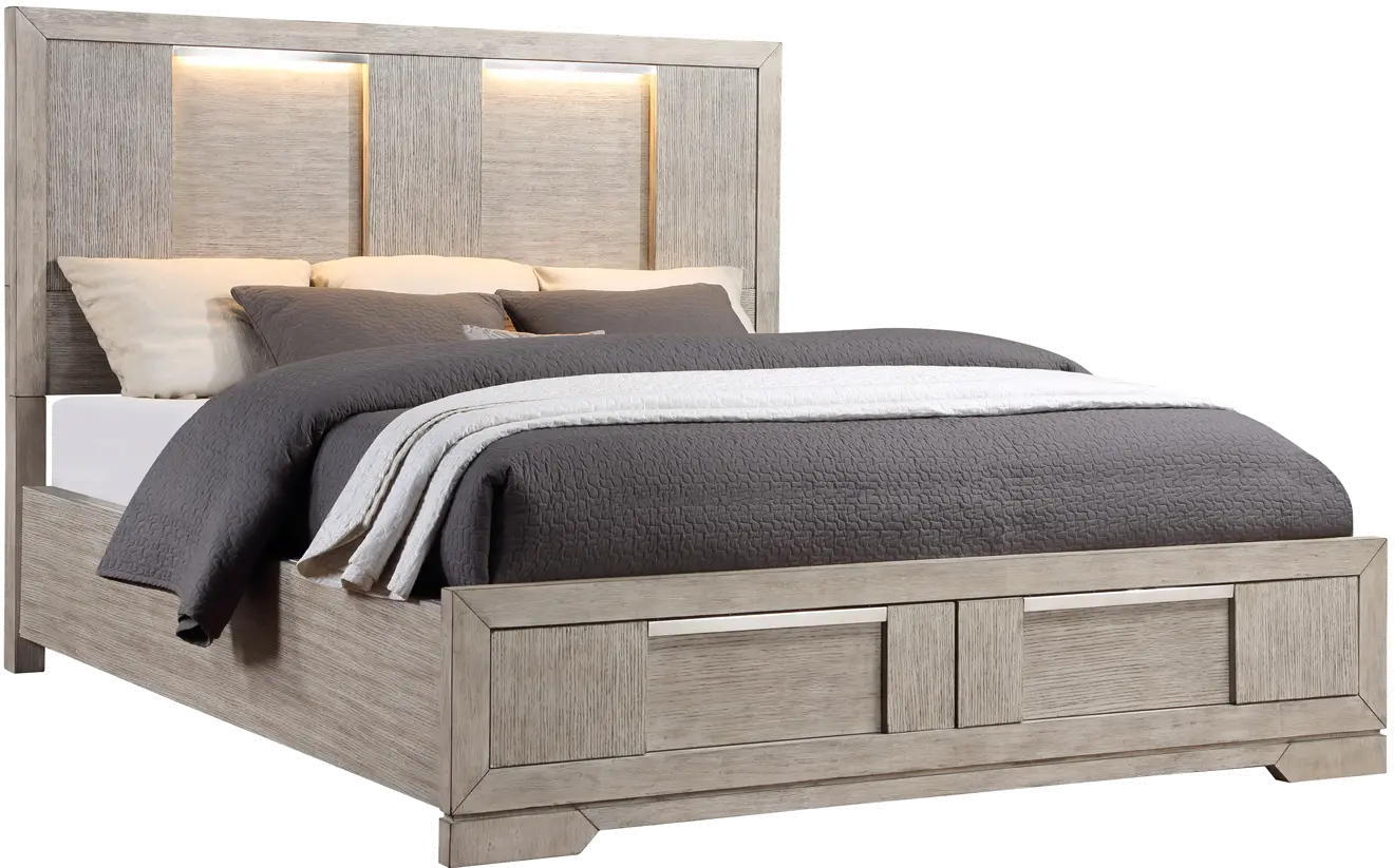 Devon Oak King Storage Bed-1