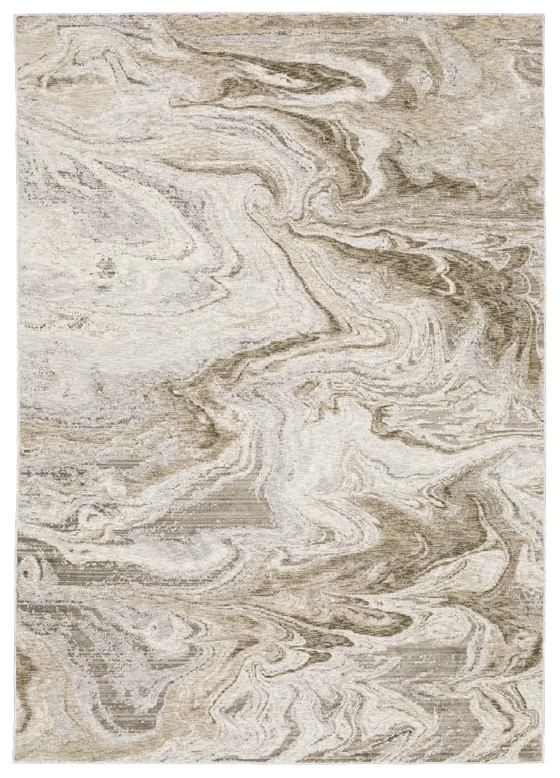 Nebulous 5 x 8 Abstract Ivory Area Rug