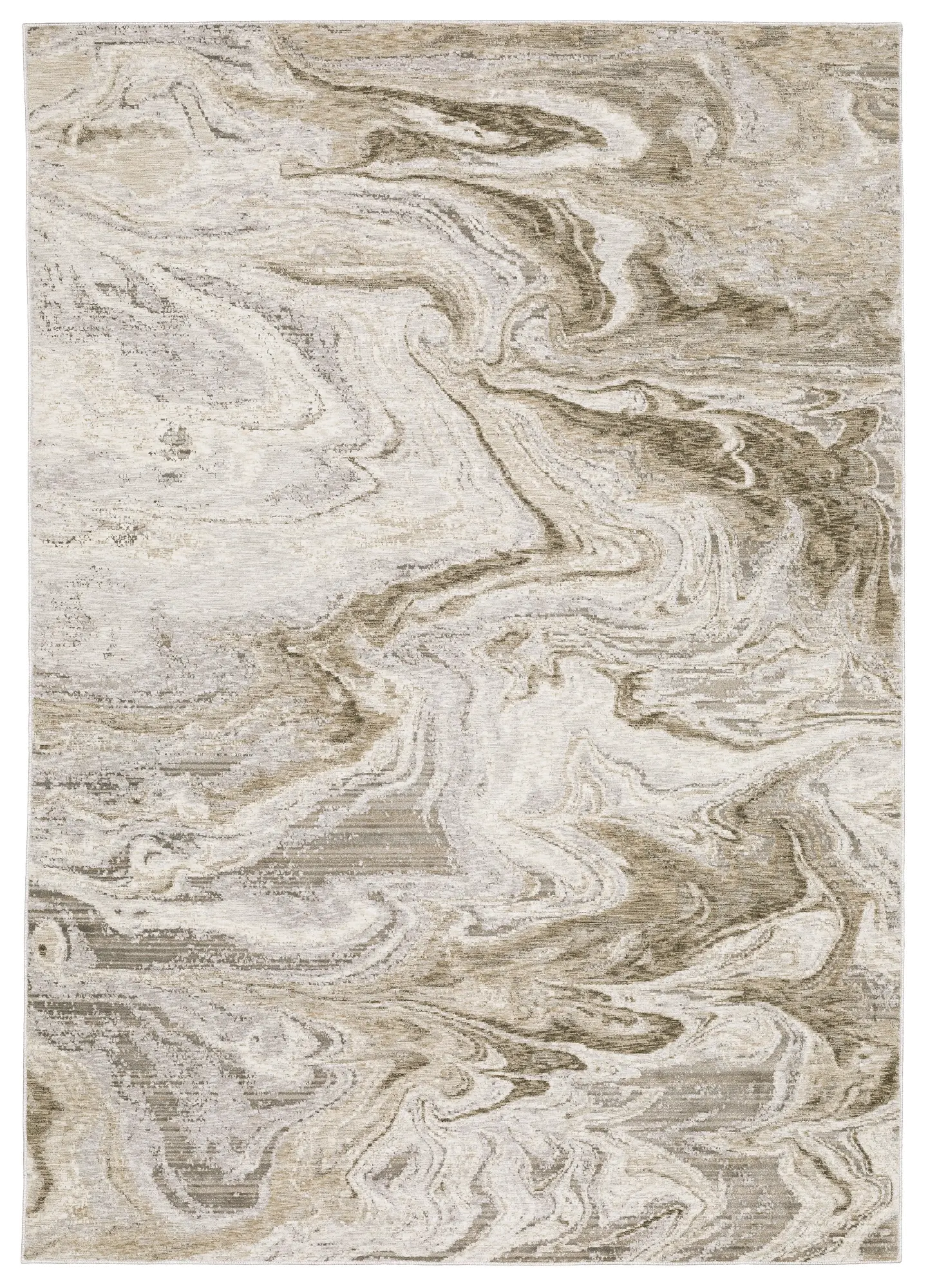 Nebulous 8 x 11 Abstract Ivory Area Rug-1