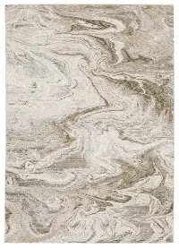 Nebulous 8 x 11 Abstract Ivory Area Rug