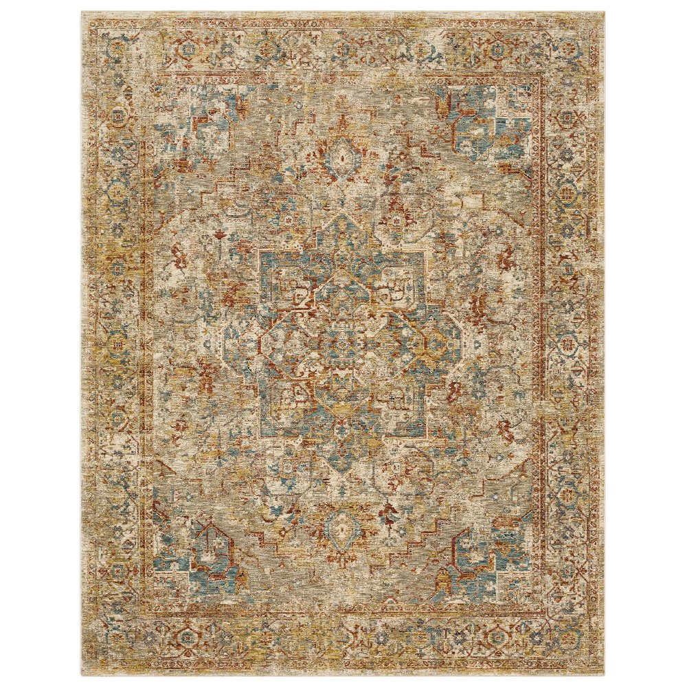 Marash 8 x 10 Ezine Gold and Cream Area Rug