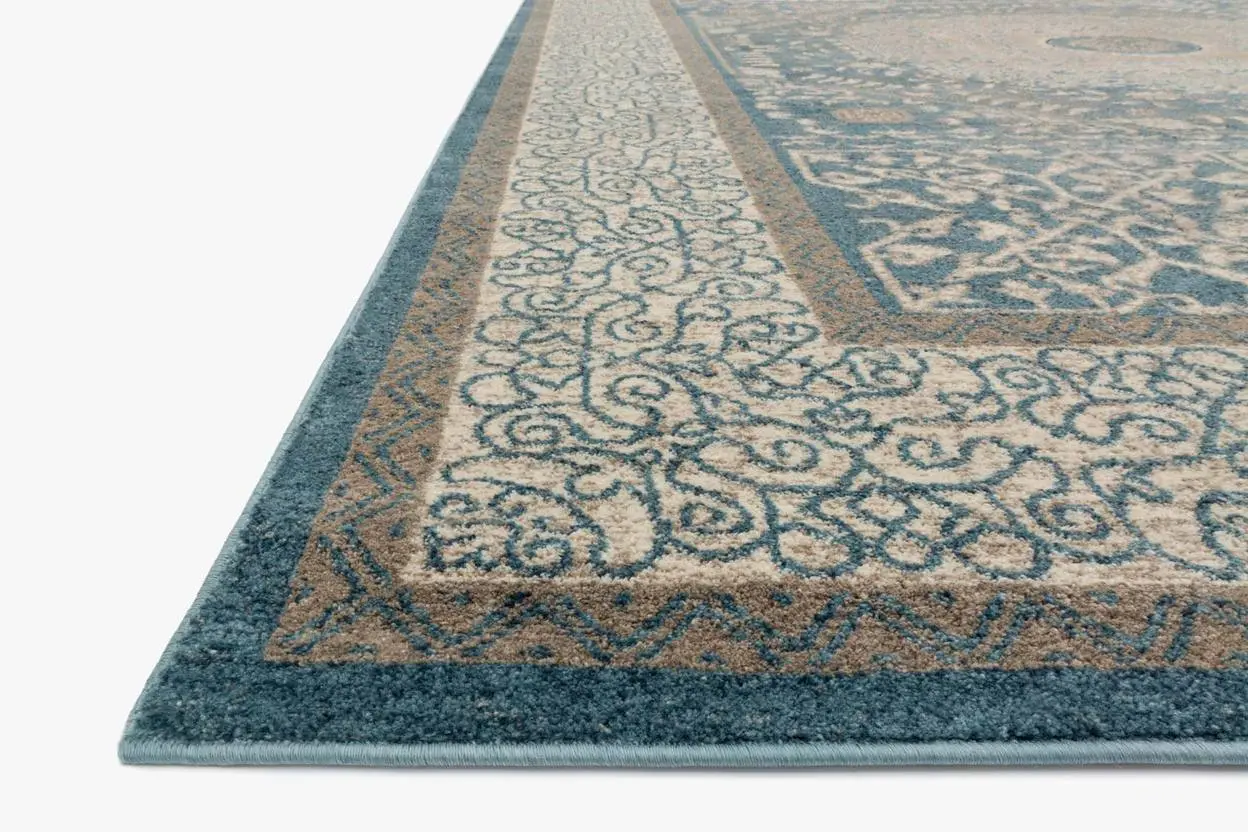 CQ-01/BL/SND-5.3X7.6 Century 5 x 8 Blue Sand Area Rug-2