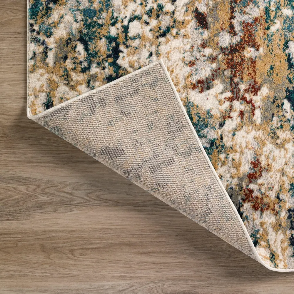 KM26MU5X7-MULT/KARMA Karma 5 x 8 Contemporary Yellow Area Rug-7