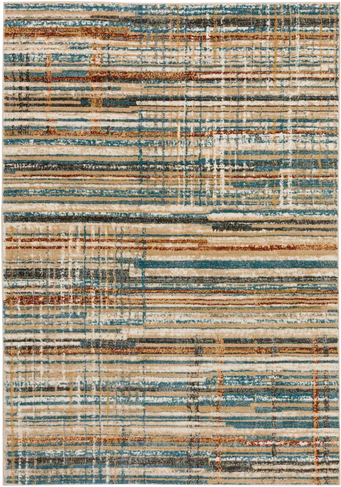 KM8MU5X7-MULT/KARMA Karma 5 x 8 Transitional Multicolor Area Rug-1