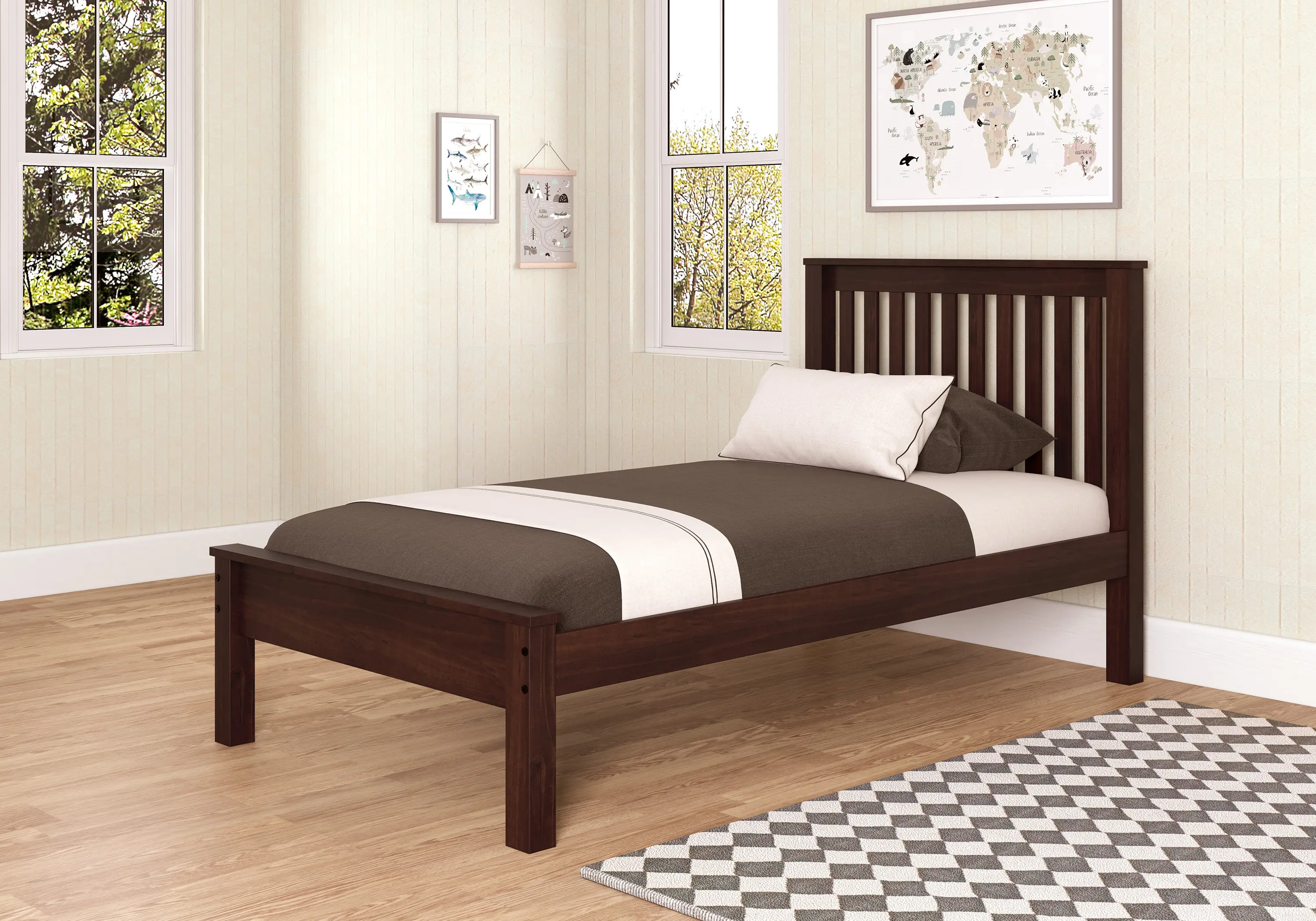 Carson Cappuccino Twin Bed-2