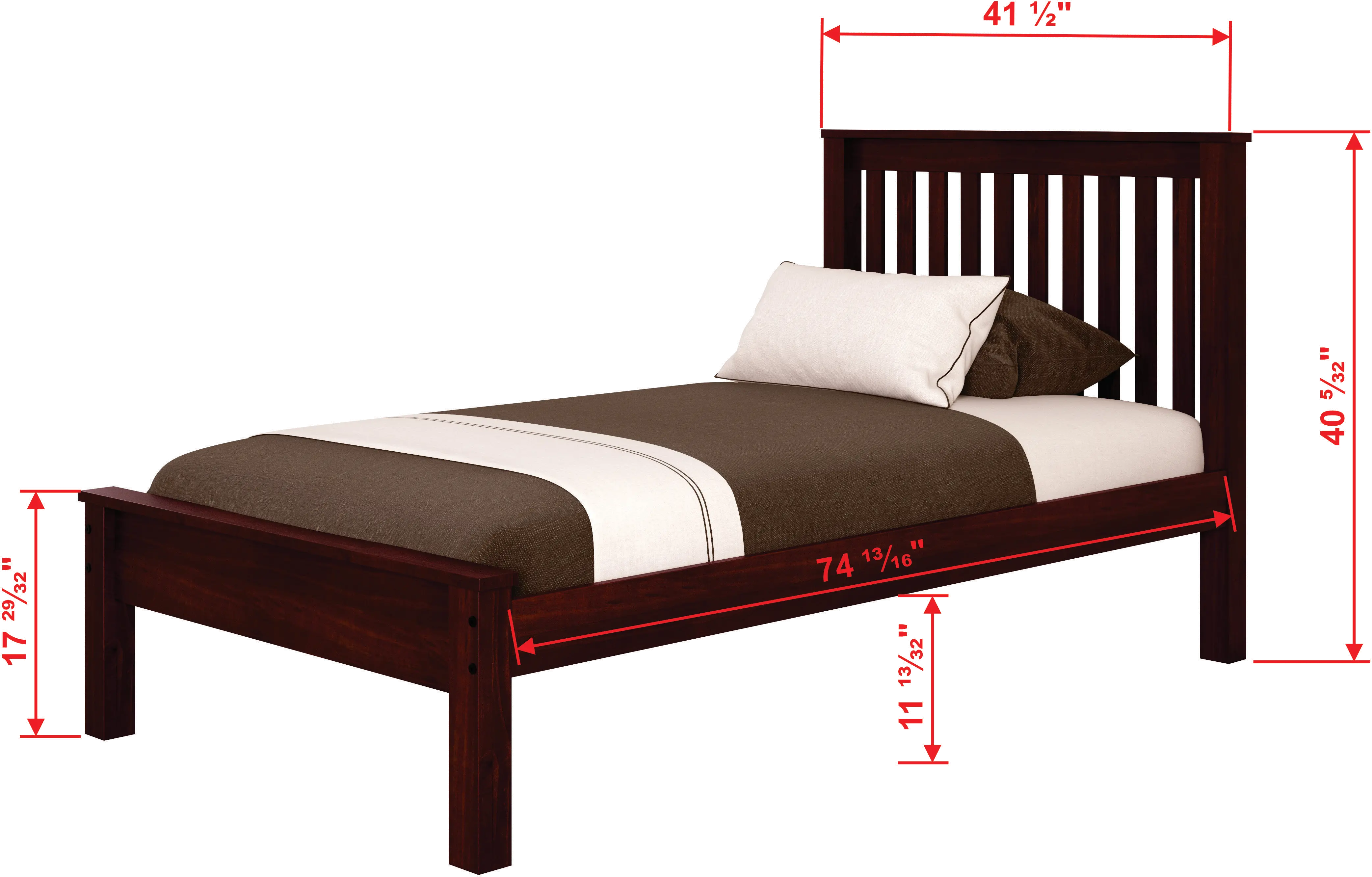 Carson Cappuccino Twin Bed with Dual Underbed Drawers-2
