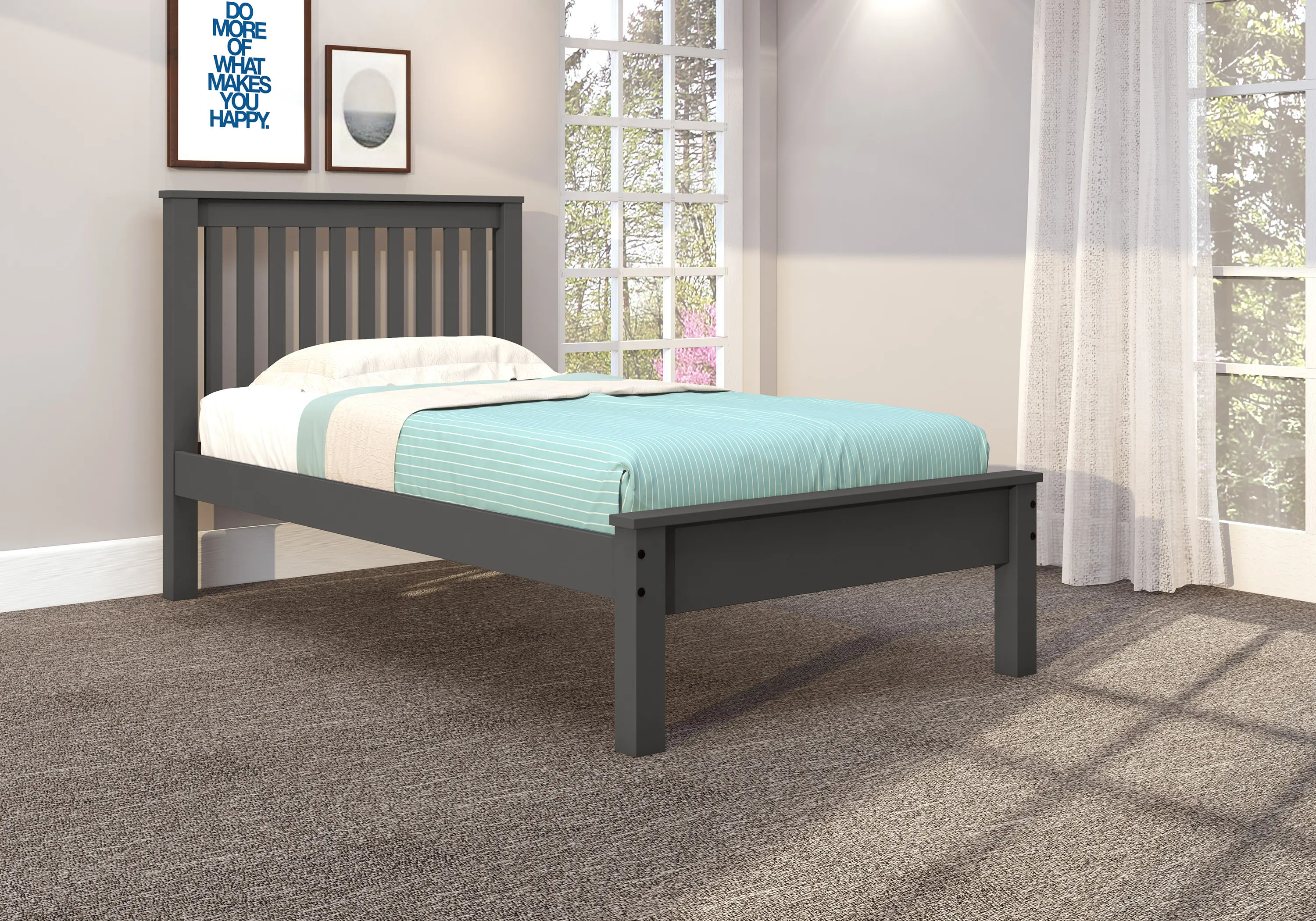 Carson Dark Gray Twin Bed-2