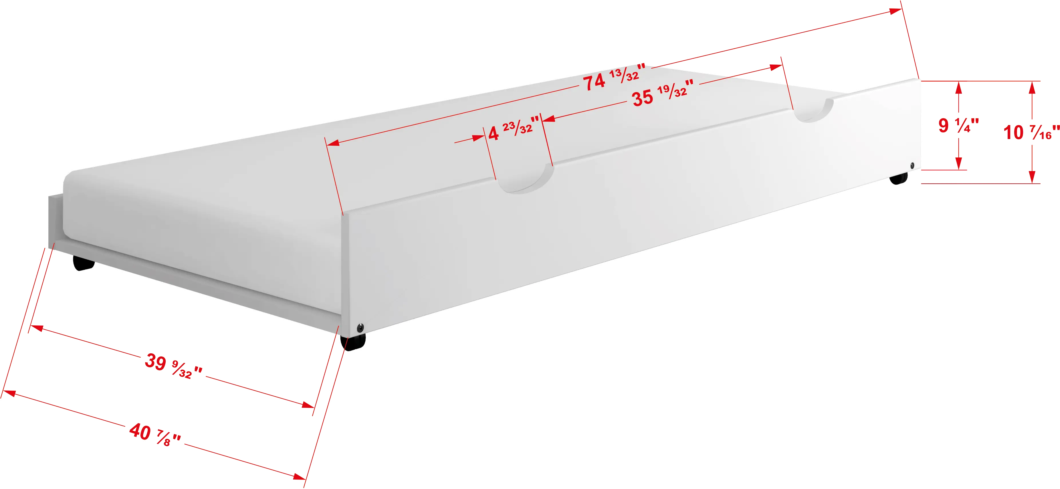 Livingston White Twin Trundle-2