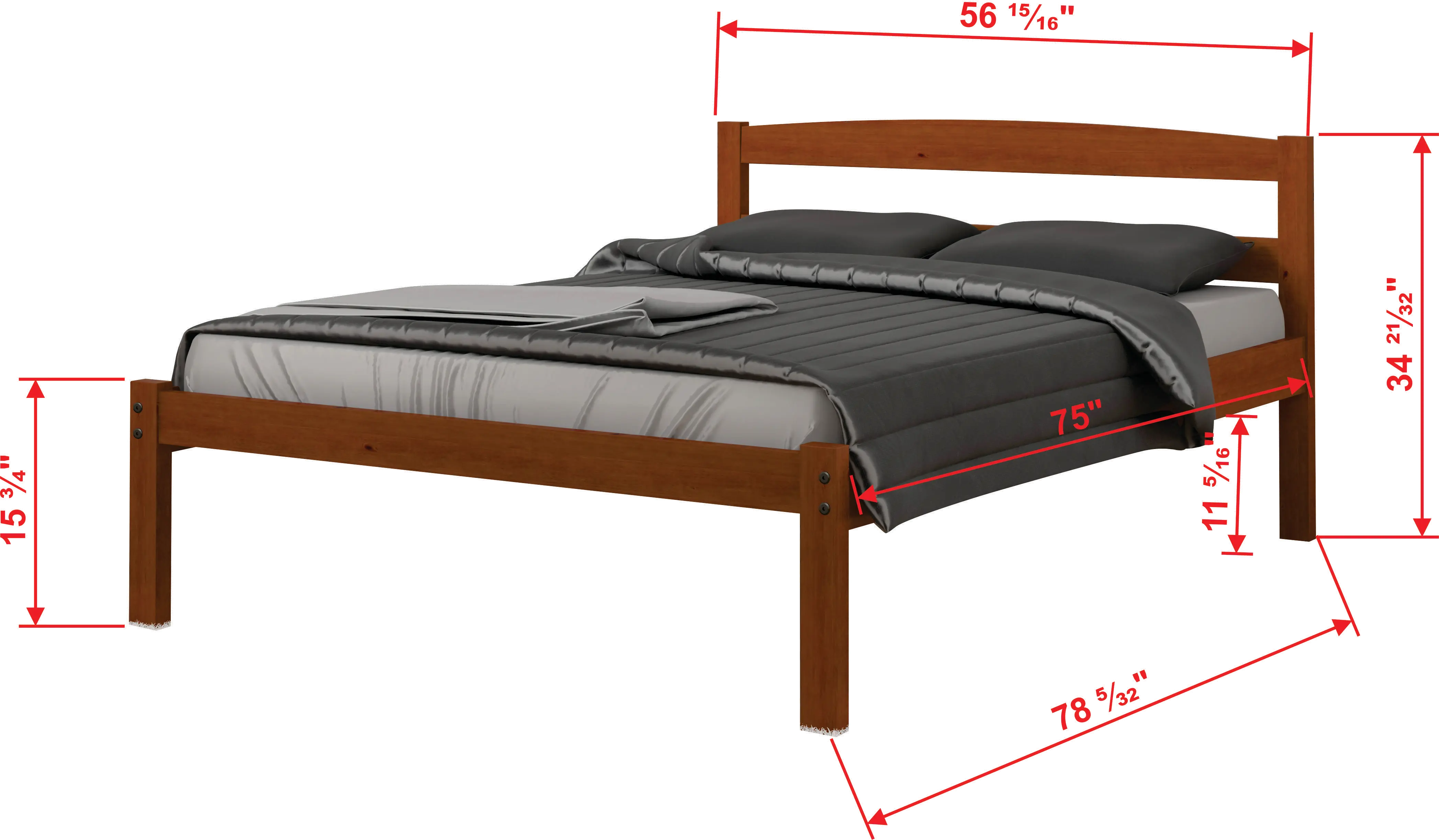 Sierra Light Espresso Full Bed with Dual Underbed Drawers-1