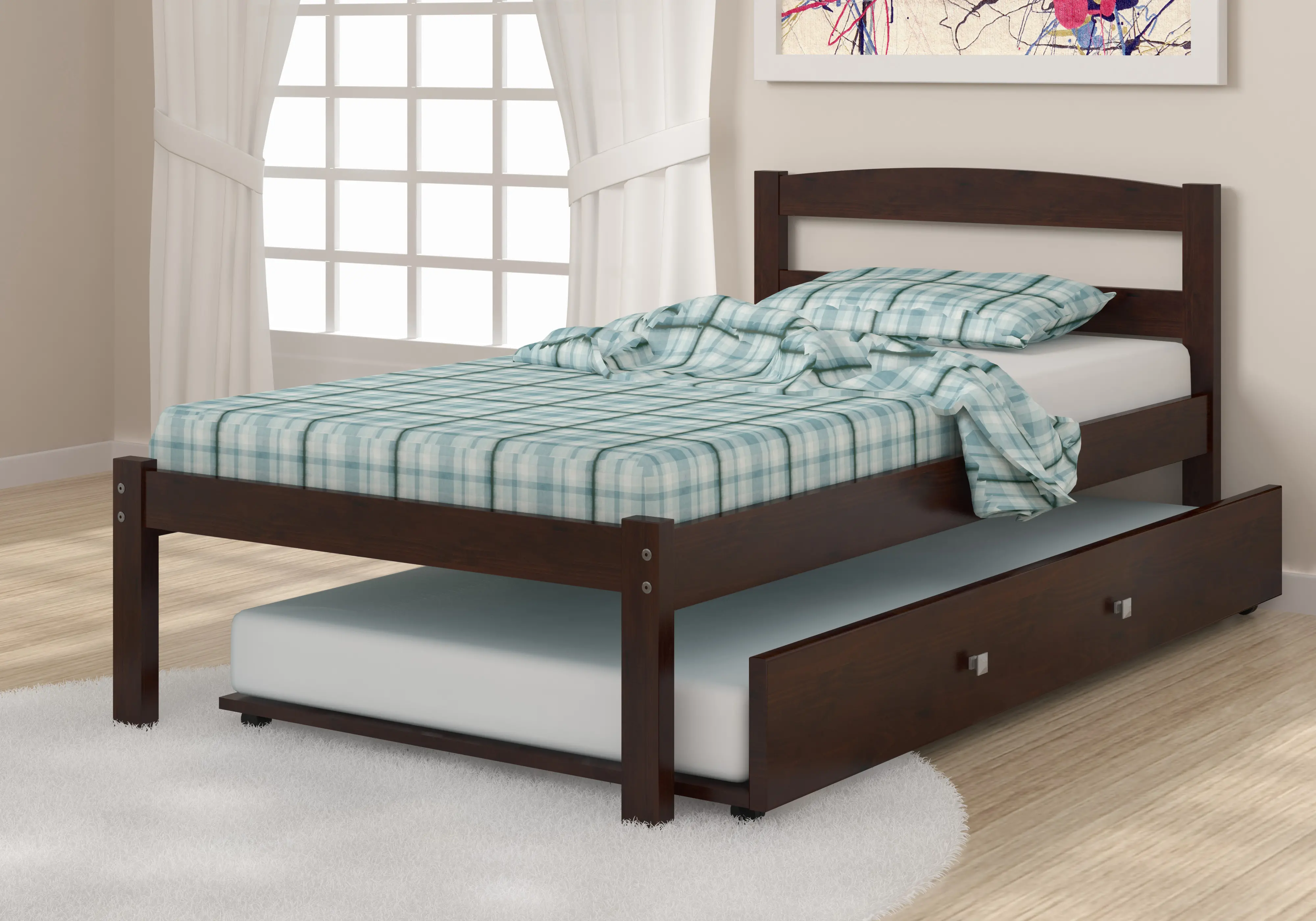 Sierra Dark Cappuccino Twin Bed with Trundle-2