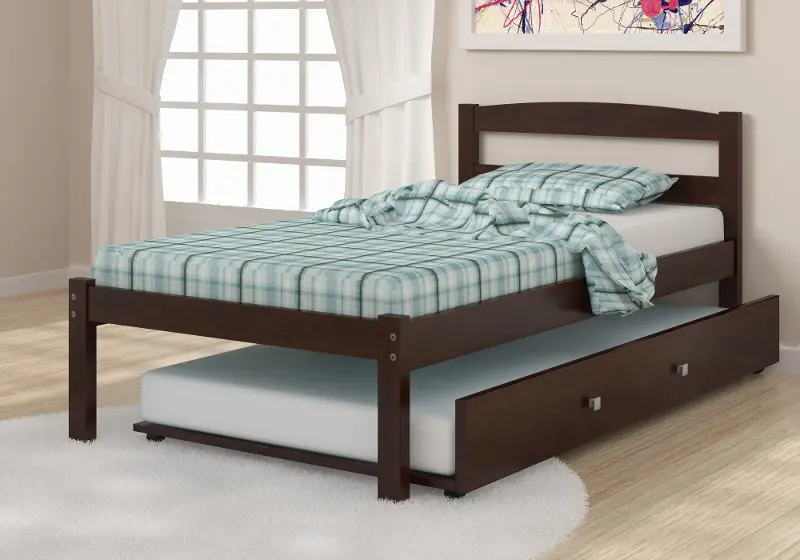 Sierra Dark Cappuccino Twin Bed with Trundle