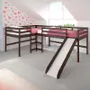 Haven Dark Cappuccino Twin L-Shaped Loft Bed