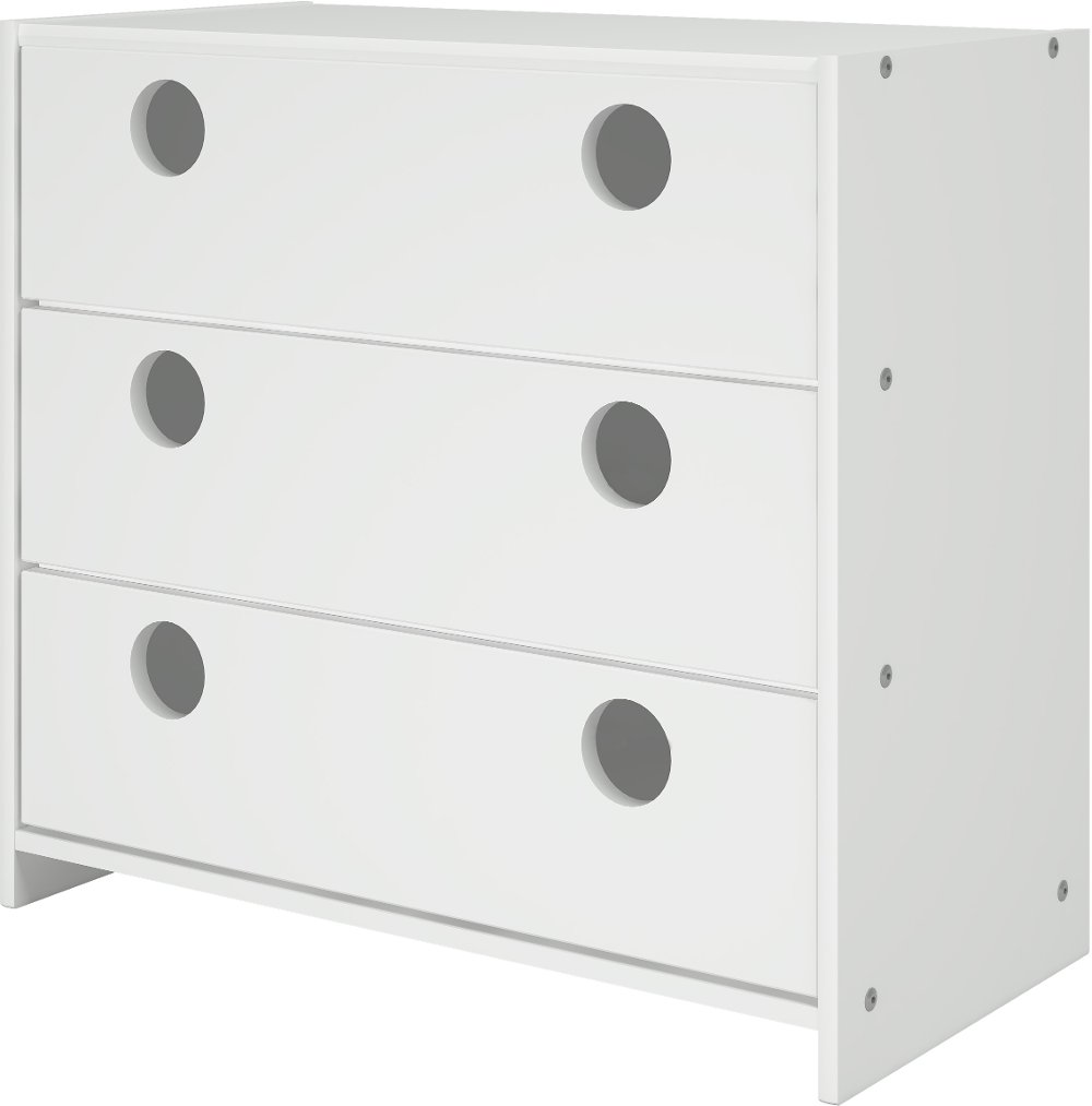 Boston White 3-Drawer Chest