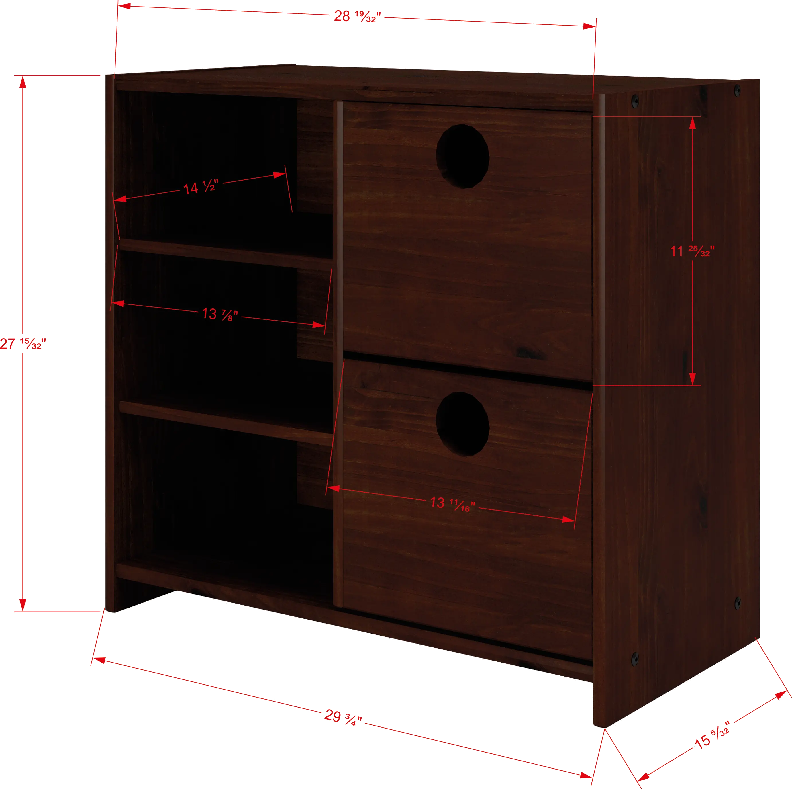Boston Cappuccino 2-Drawer Chest-2