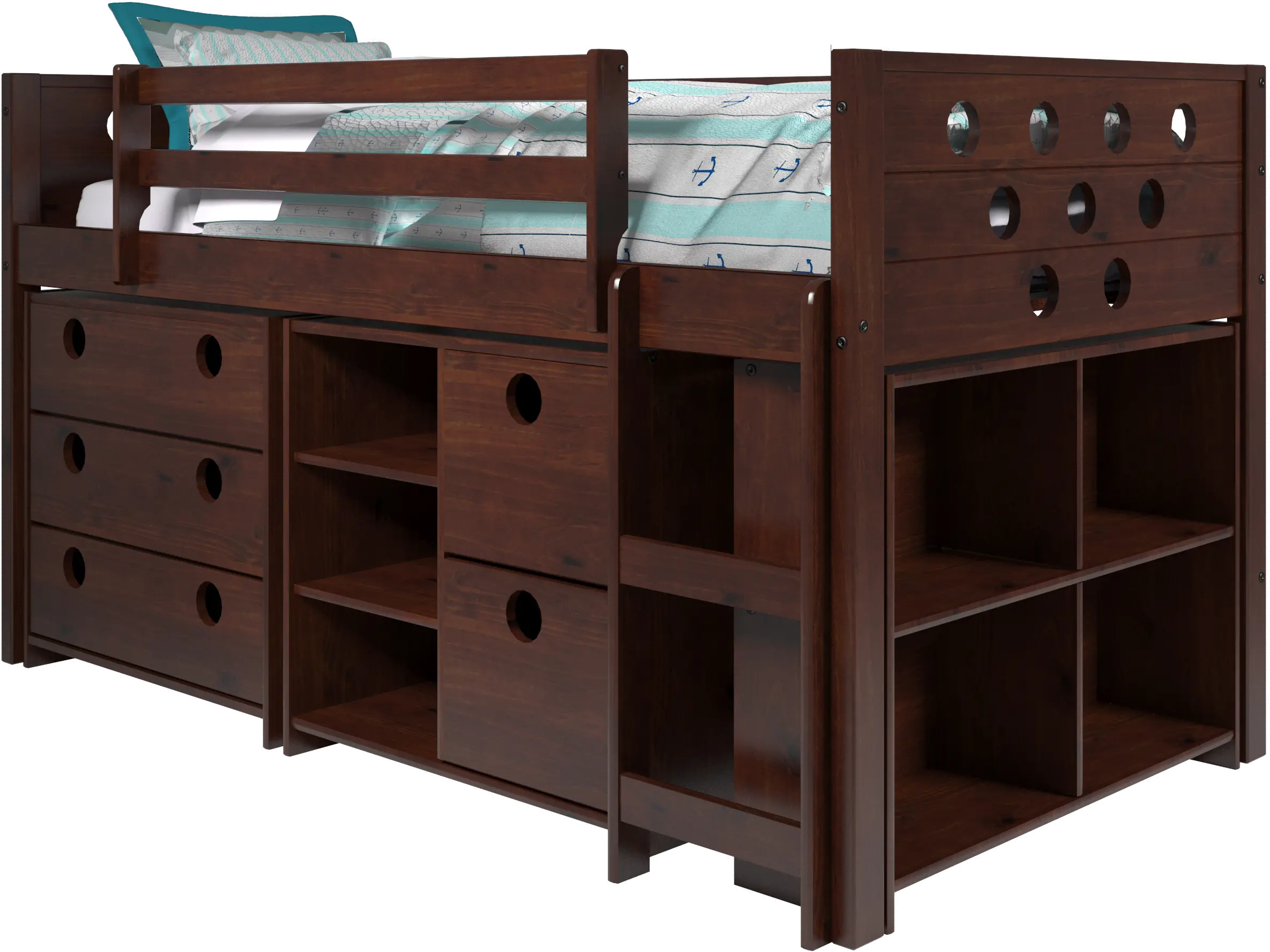 Boston Cappuccino Twin Loft Bed-1