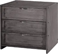 Louver Antique Gray 3-Drawer Chest