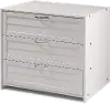 Louver White 3-Drawer Chest