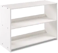 Louver White Loft Bookcase