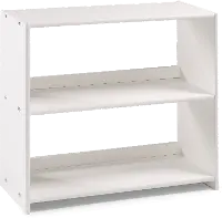 Louver White Loft Bookcase