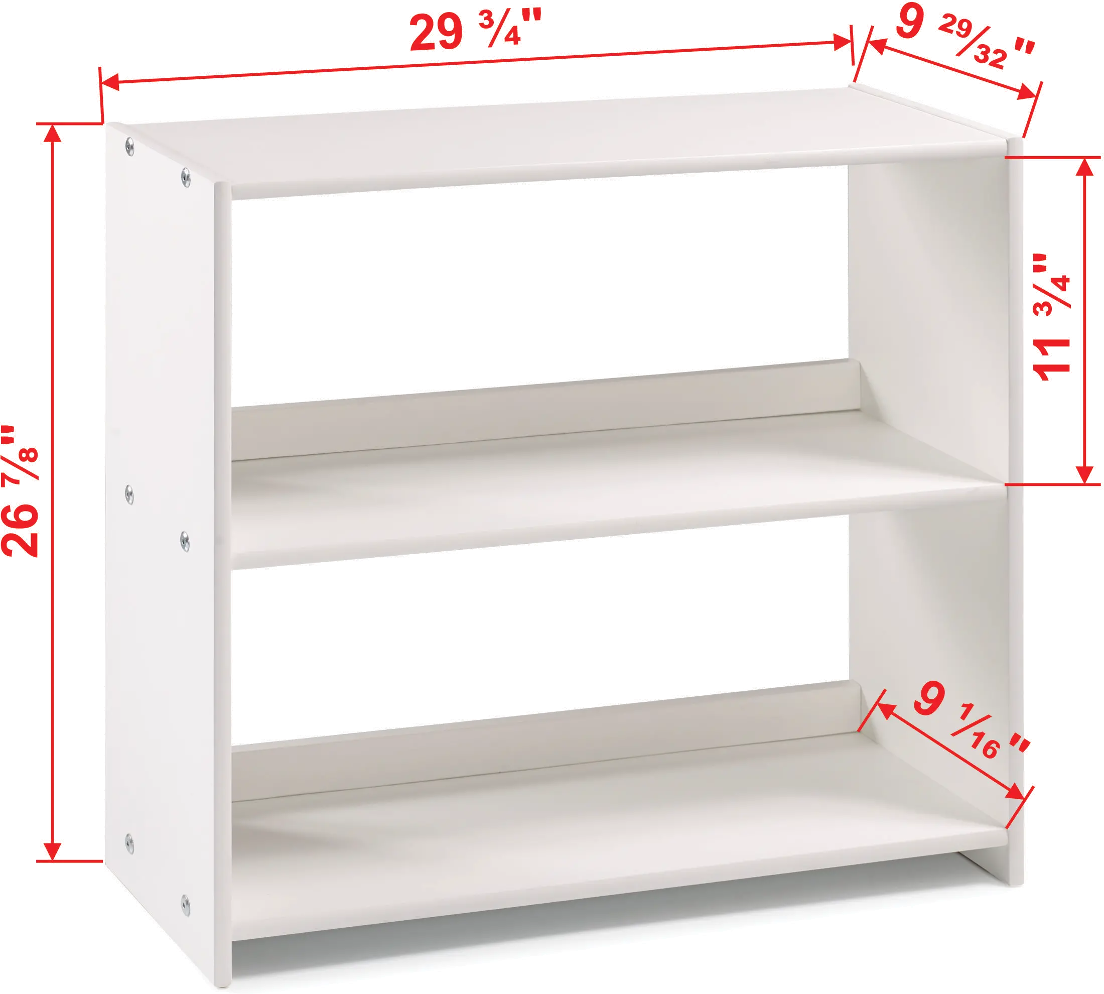 Louver White Loft Bookcase-2