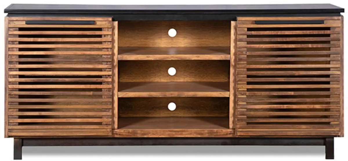 Graceland Brown and Black 63  TV Stand-1