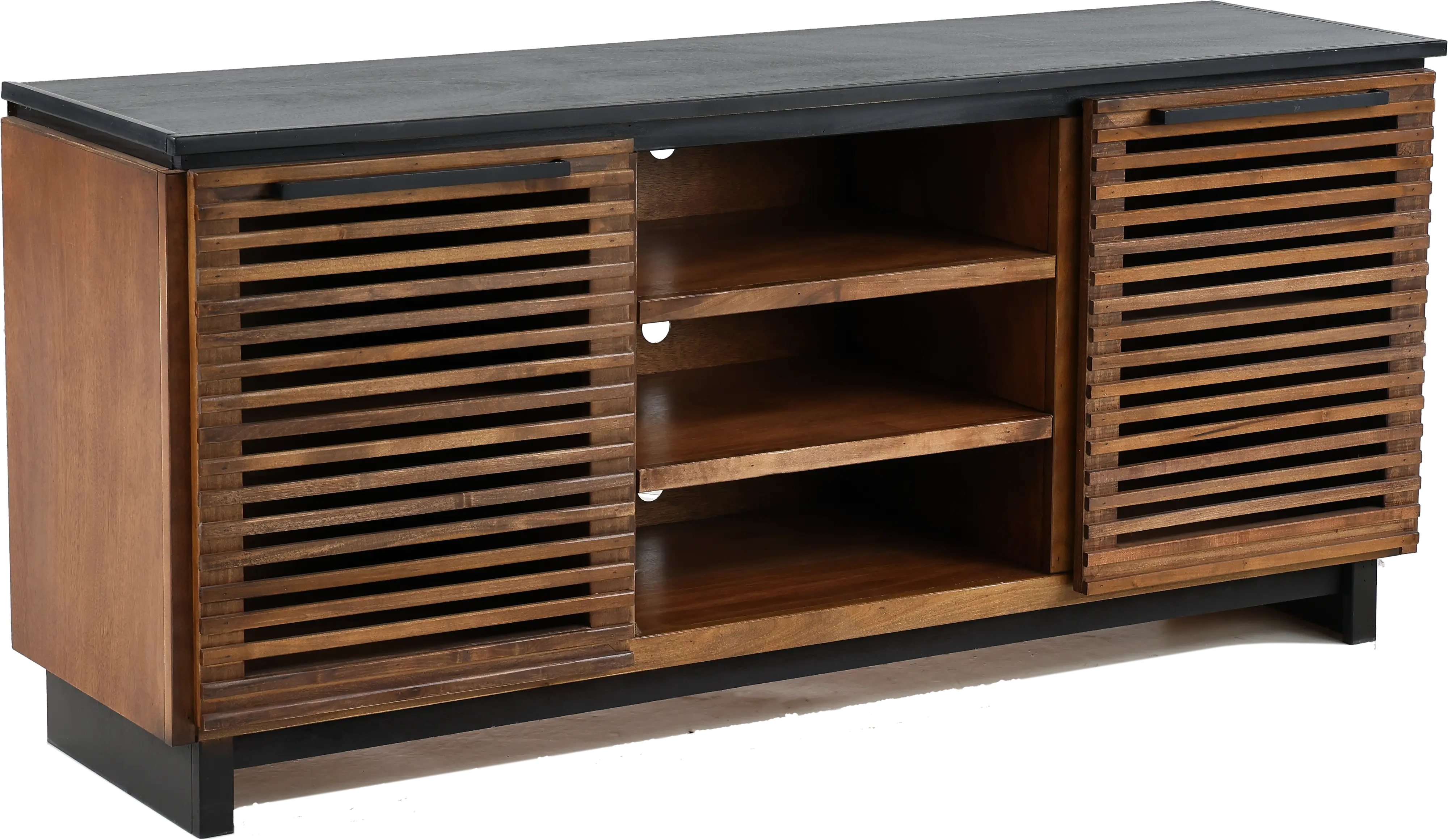 Graceland Brown and Black 63  TV Stand-4