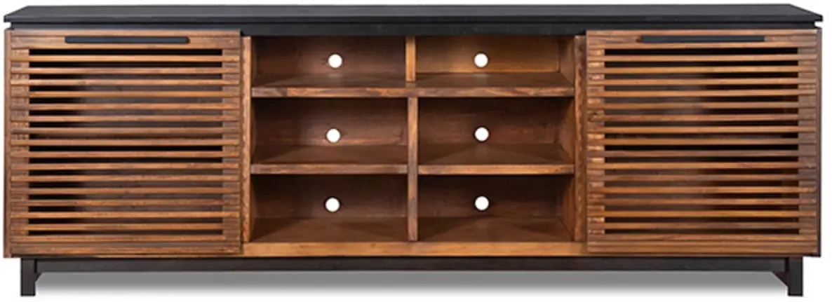 Graceland Bourbon and Black 85  TV Stand-1