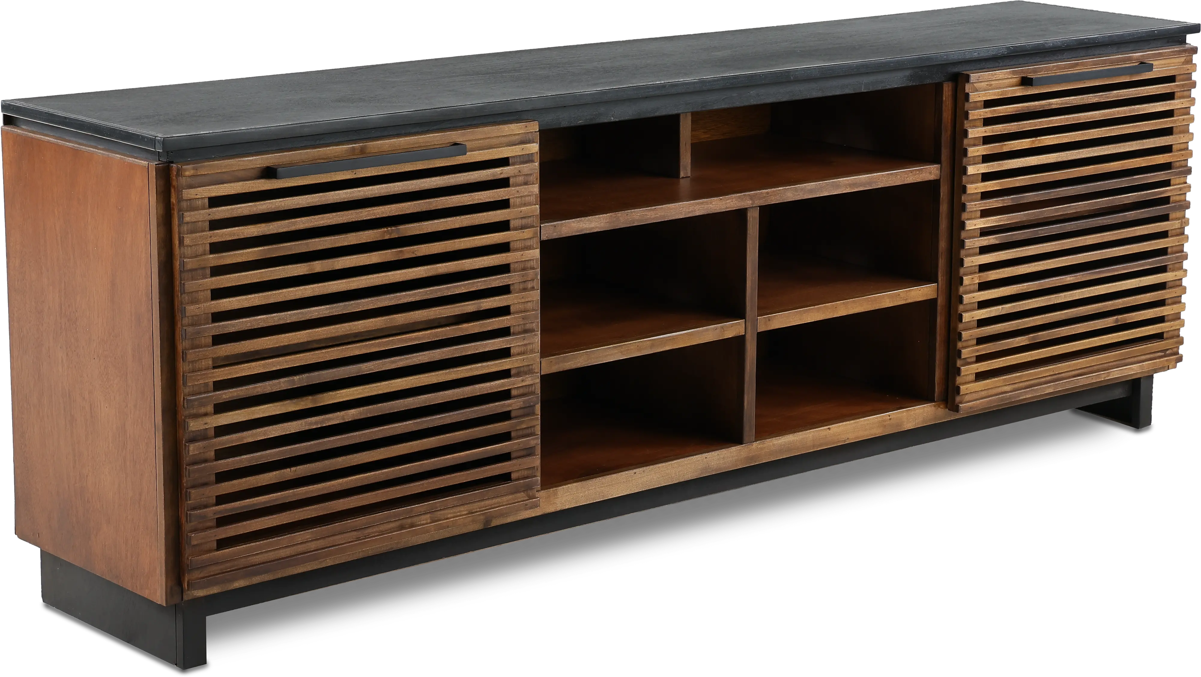 Graceland Bourbon and Black 85  TV Stand-7