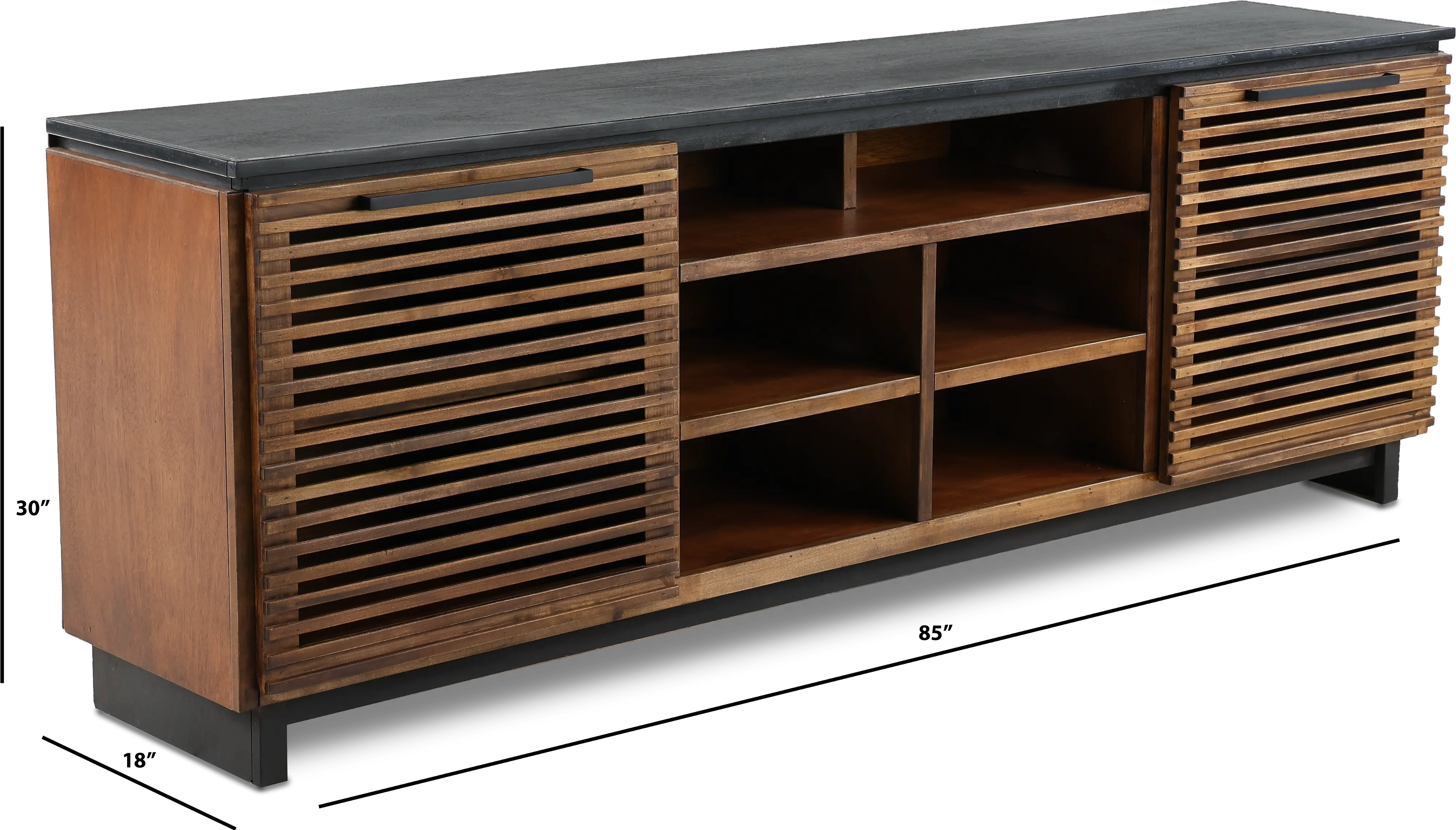 Graceland Bourbon and Black 85  TV Stand-3