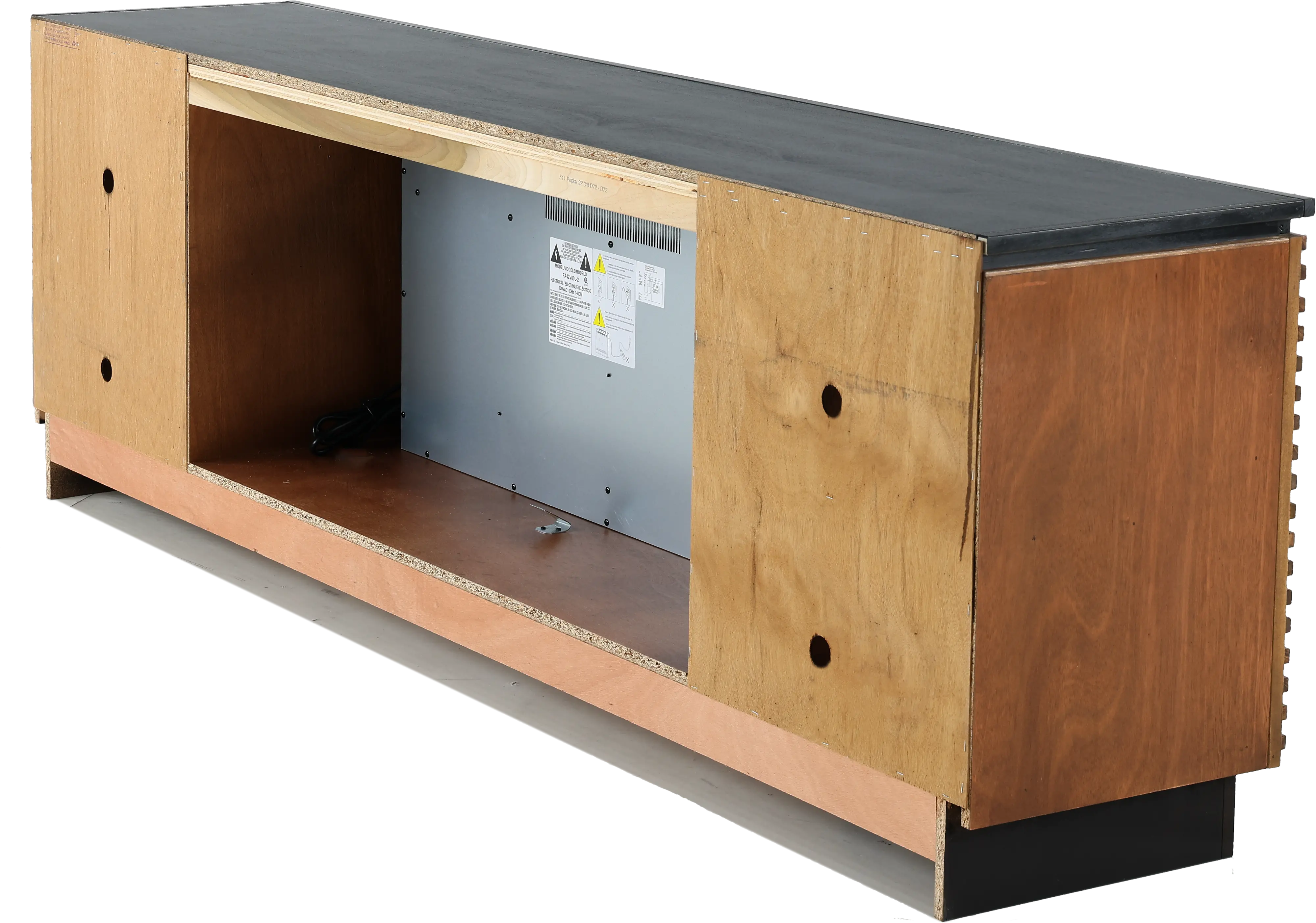 Graceland Brown and Black 86  Fireplace TV Stand-4