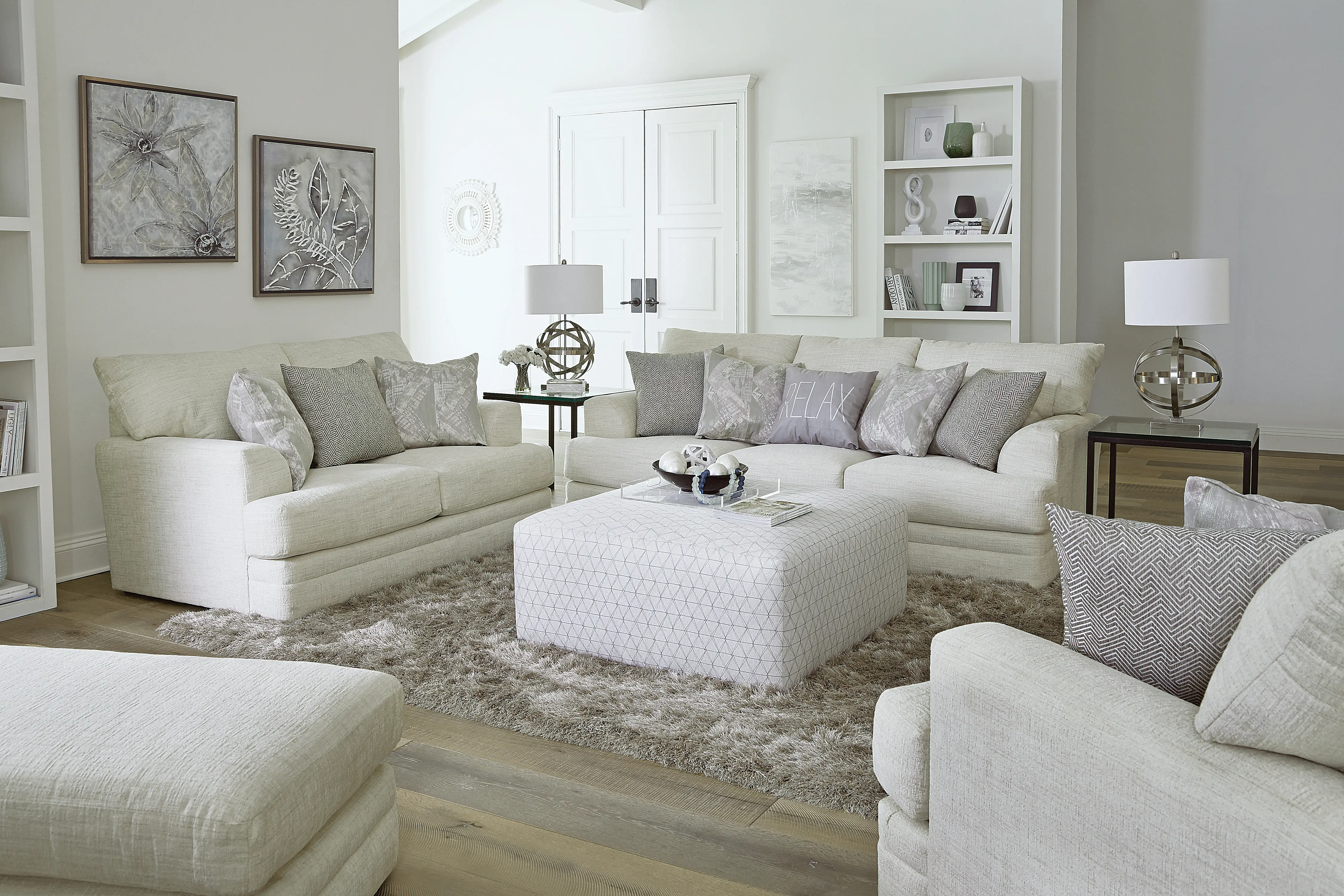 4470-10/1680-16/OTTO/CREAM Zeller Cream Ottoman-2