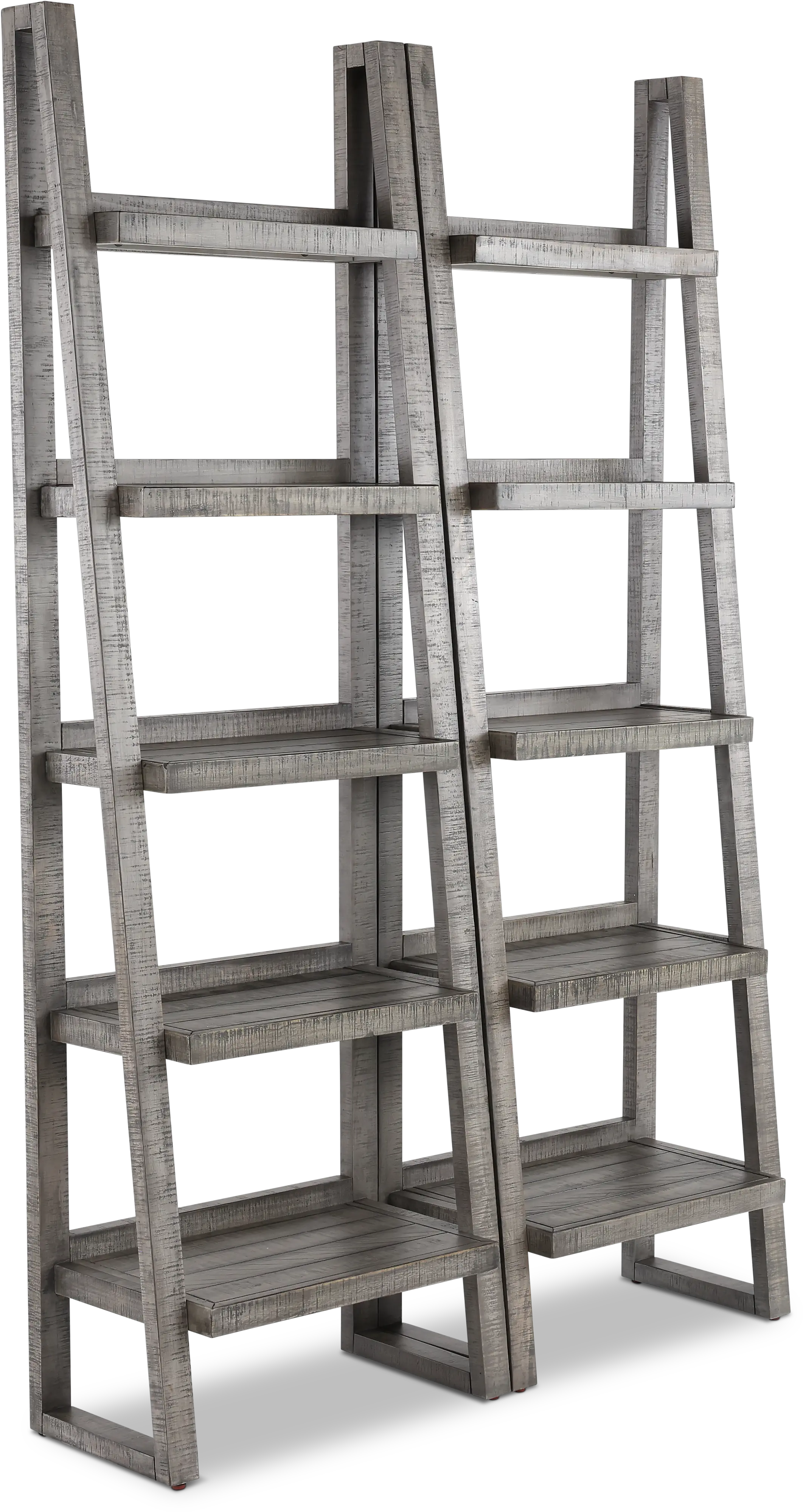 Tustin Stone Gray Set of Etagere Bookcases-1