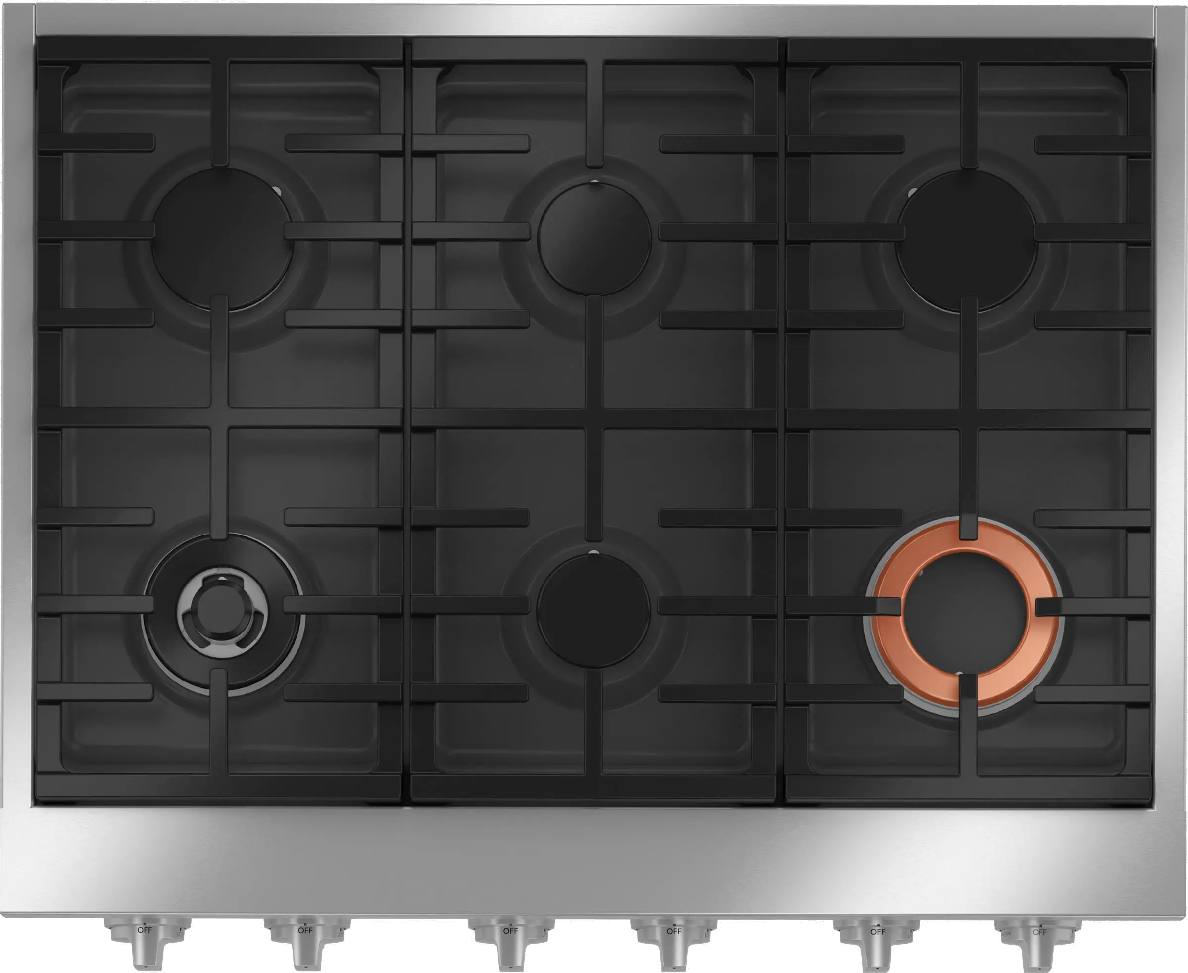 CGU366P2TS1 Cafe 36 Inch Commercial Style Gas Rangetop - Stainless Steel-2