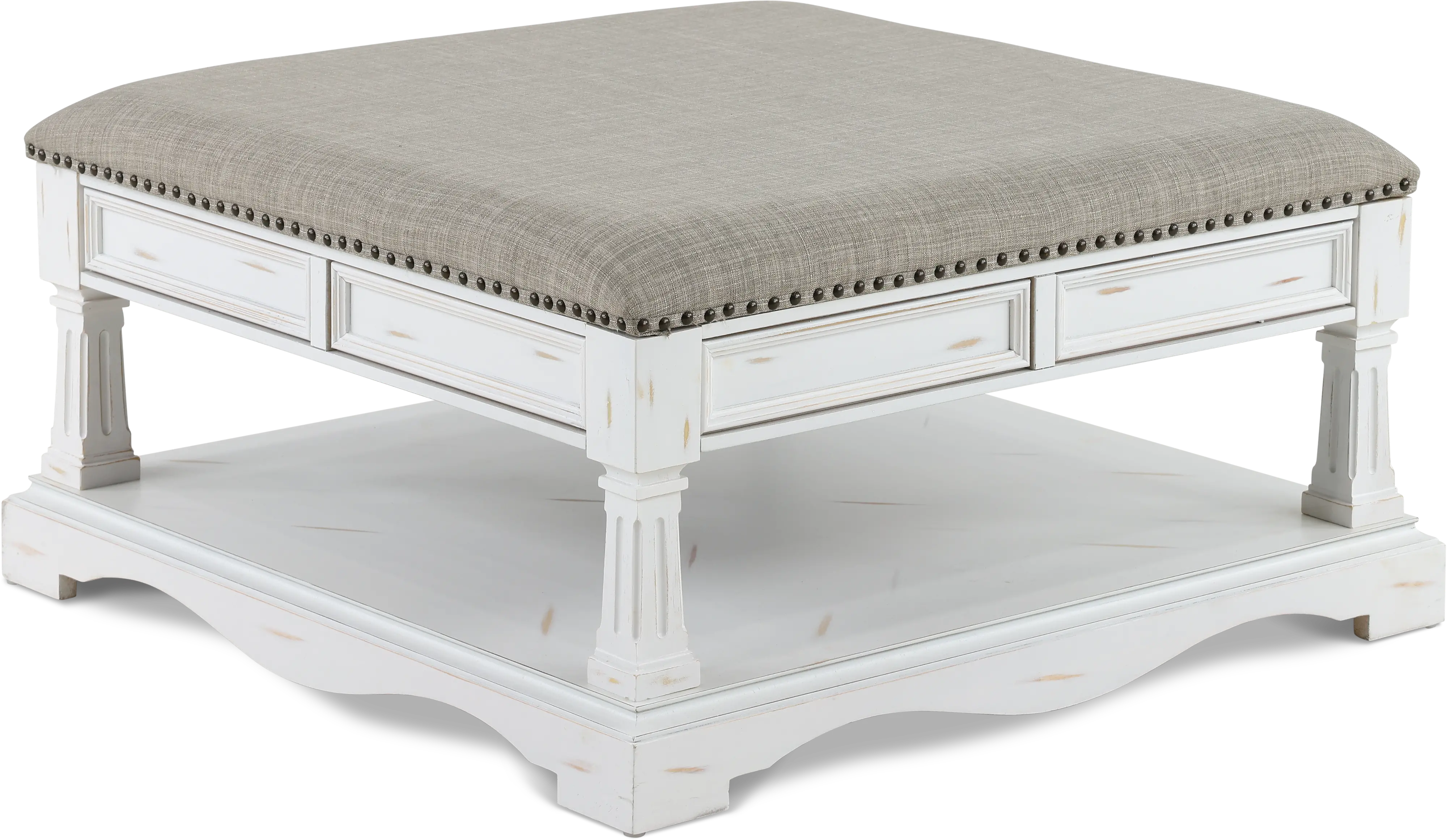 Belhamy Park White and Gray Cocktail Table-6