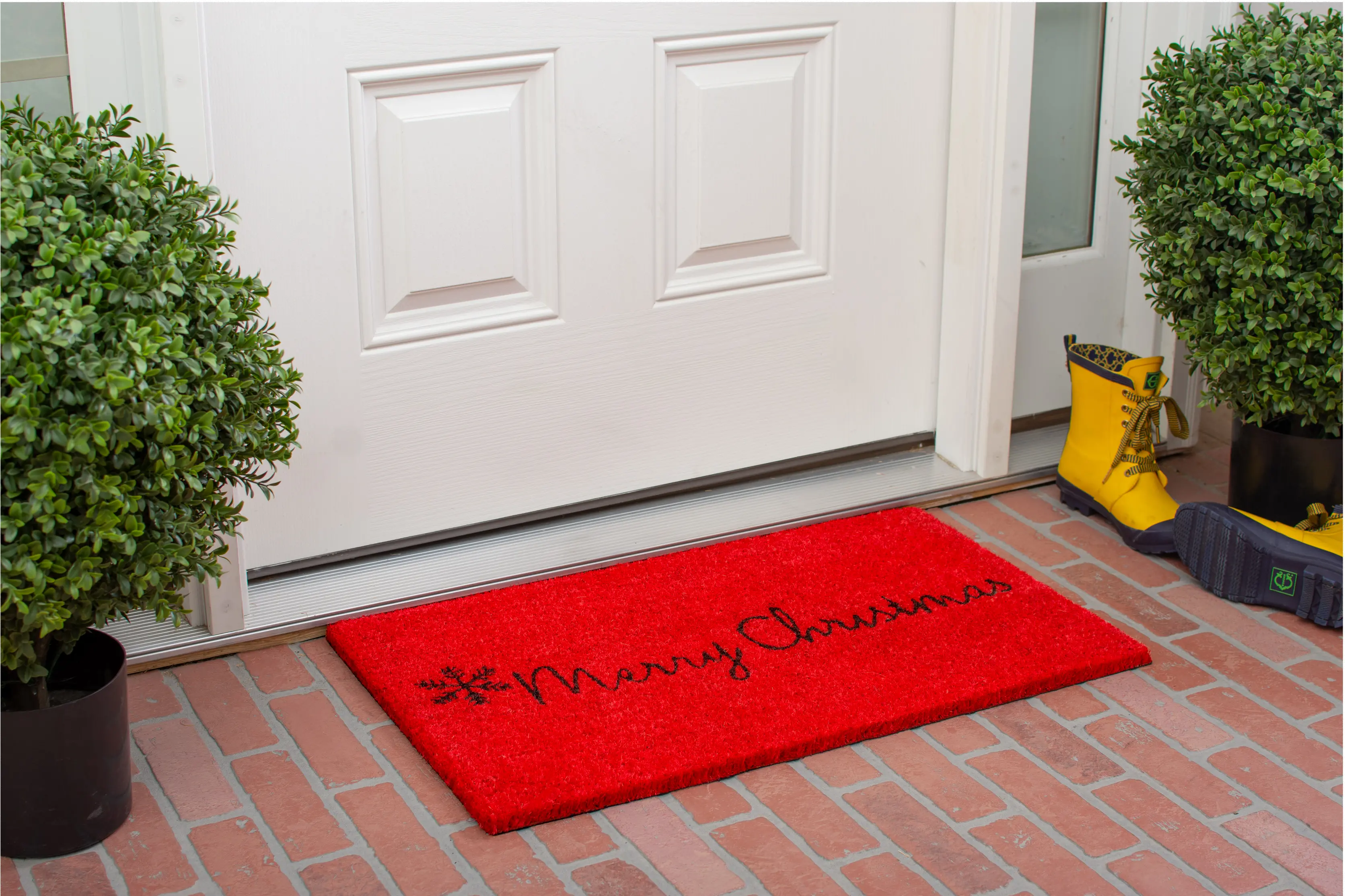 101781729 Red Merry Christmas Doormat-2