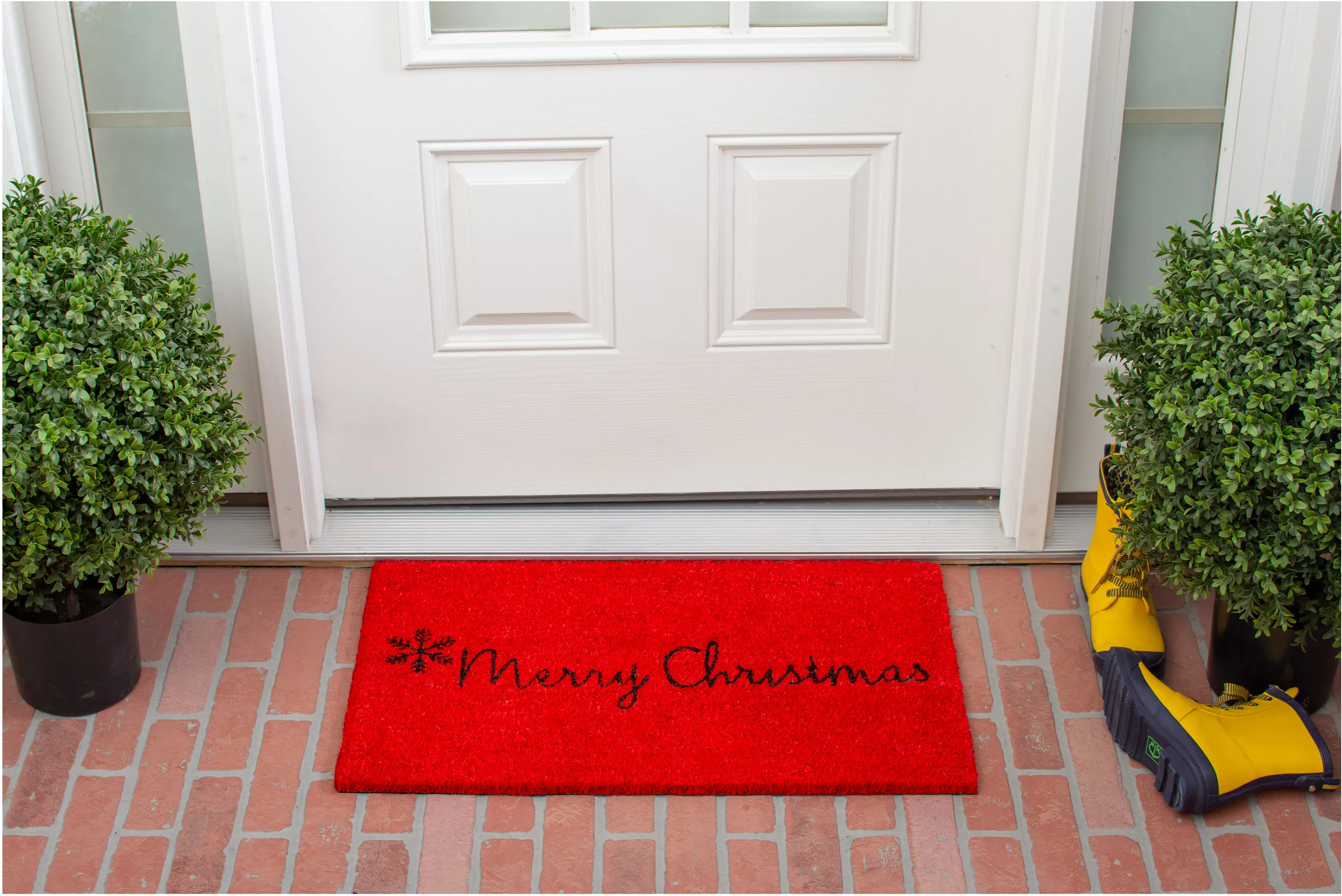101781729 Red Merry Christmas Doormat-3