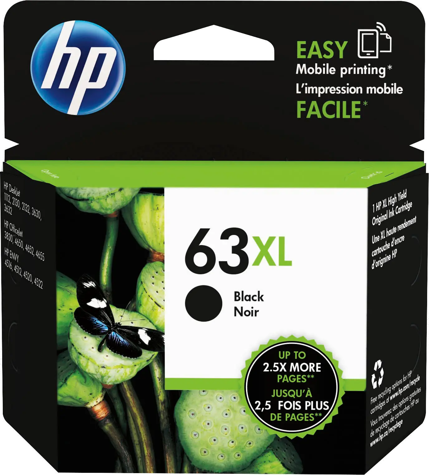 F6U64AN#140/63XL-BLACK HP 63XL Black Ink Cartridge-1