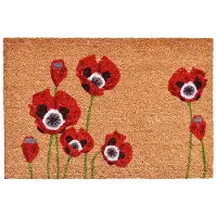104032436 Red Poppies Doormat