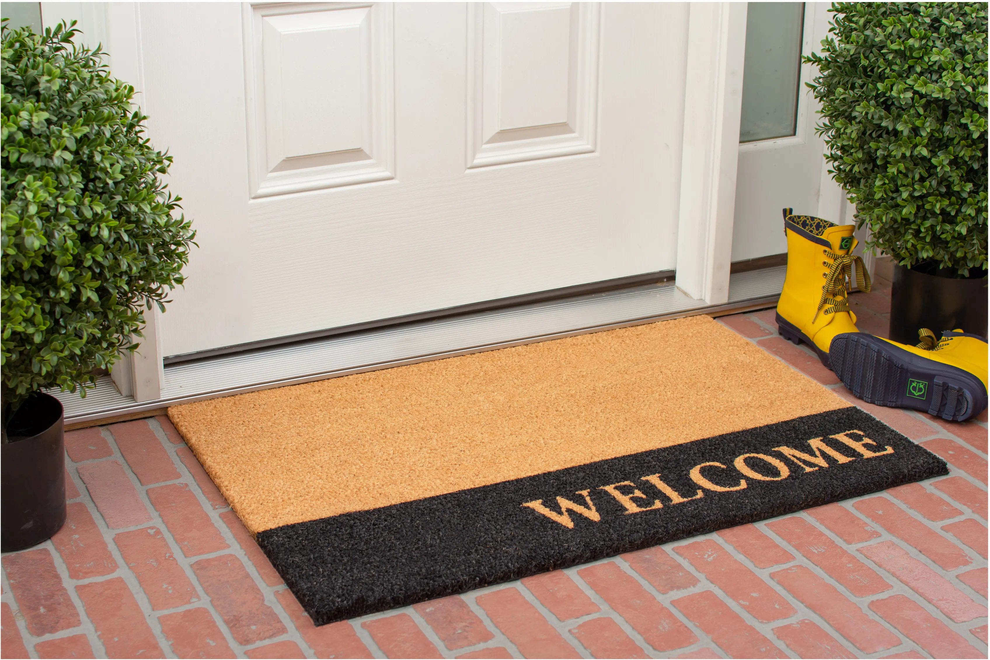 104872436 Welcome Black Stripe Doormat-2