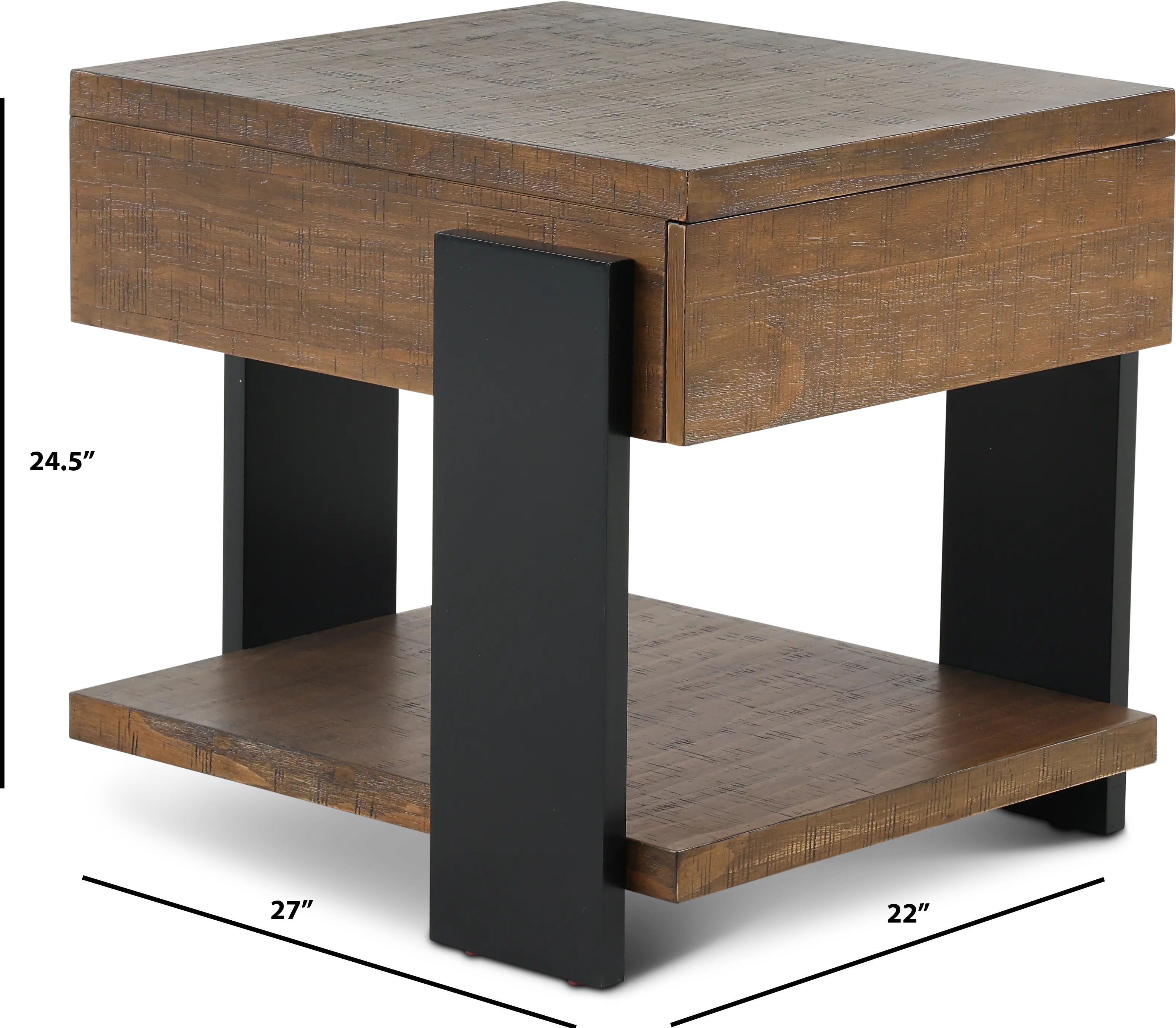 Winter Park Clay and Black End Table-3