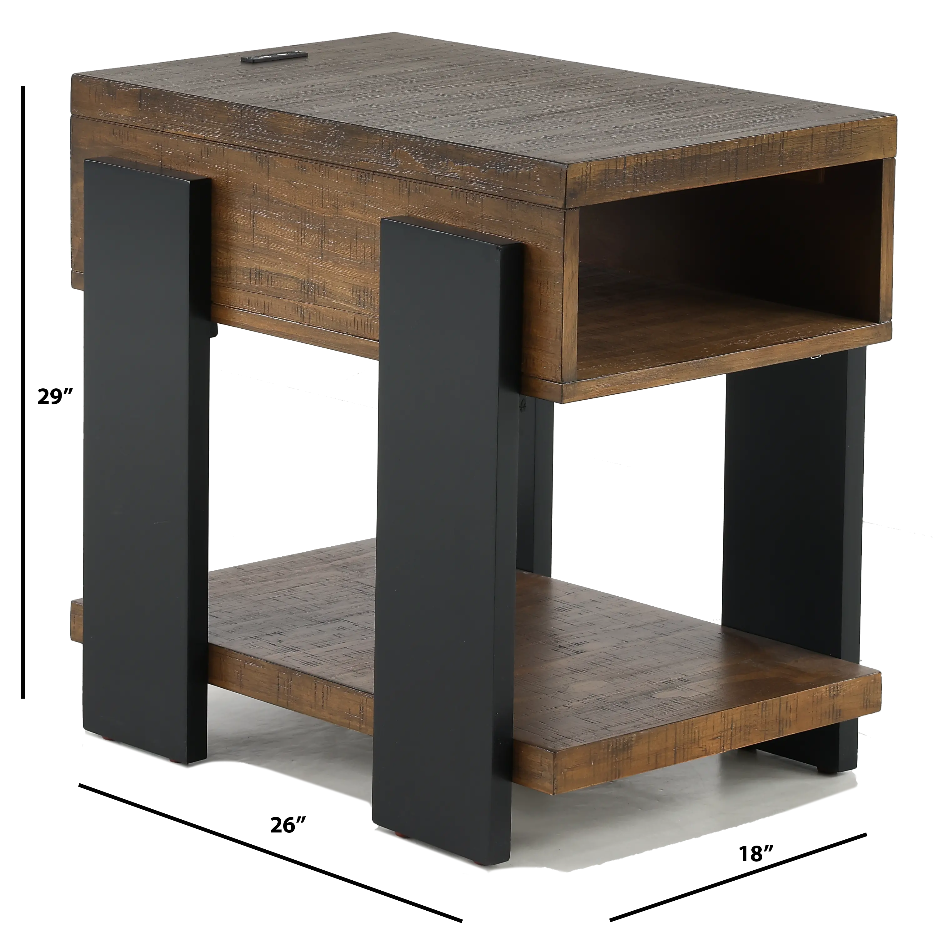 Winter Park Clay and Black Side Table-3